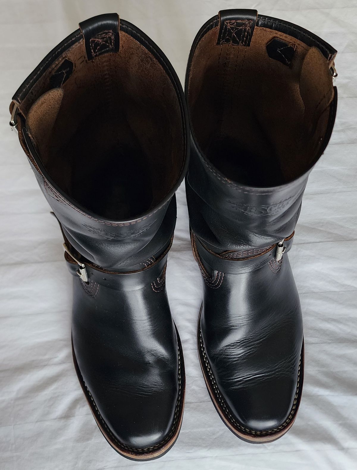 Photo by Littlewood555 on March 5, 2024 of the Wesco Mister Lou in Horween Black Chromexcel Horsehide.