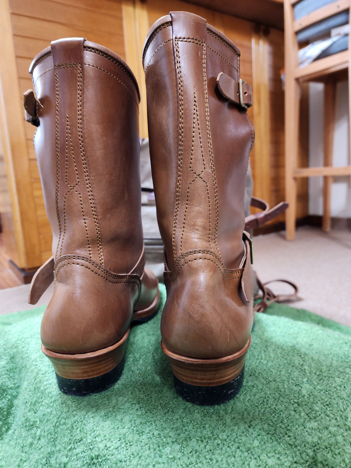 Photo by Littlewood555 on October 3, 2024 of the Briselblack The Keeper 'Type 2' Engineer Boot in Maryam Toscanello Horsebutt.