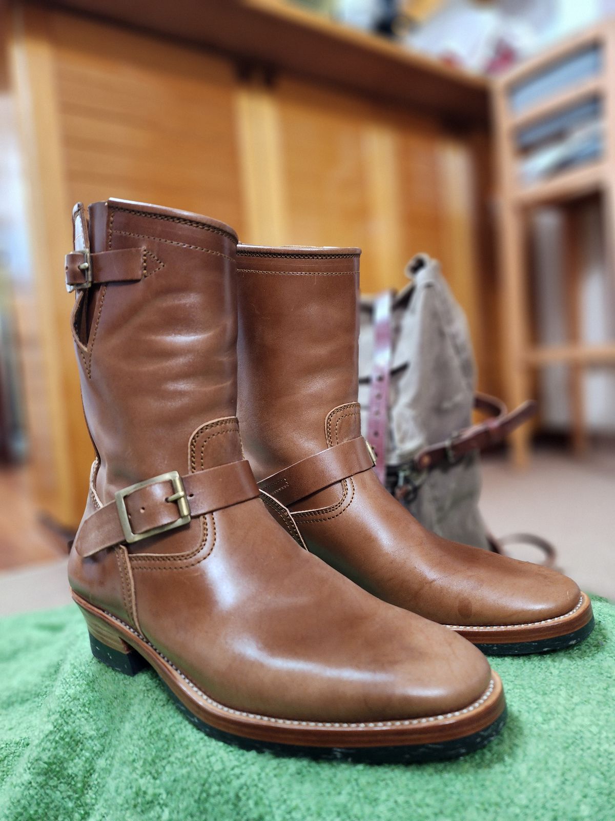 Photo by Littlewood555 on October 3, 2024 of the Briselblack The Keeper 'Type 2' Engineer Boot in Maryam Toscanello Horsebutt.
