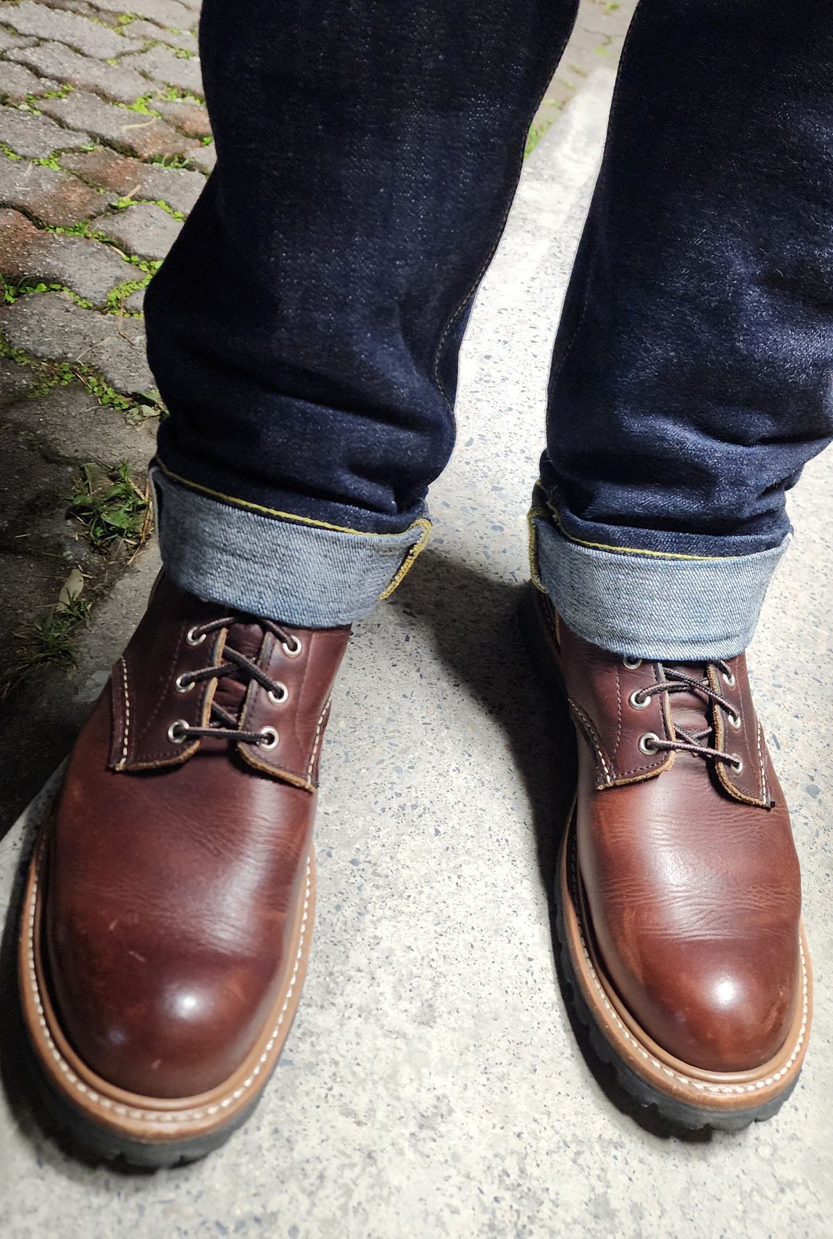 Photo by Littlewood555 on March 1, 2026 of the Red Wing 4585 120th Anniversary Logger Boot Briar Oil Slick in S.B. Foot Briar Oil Slick.