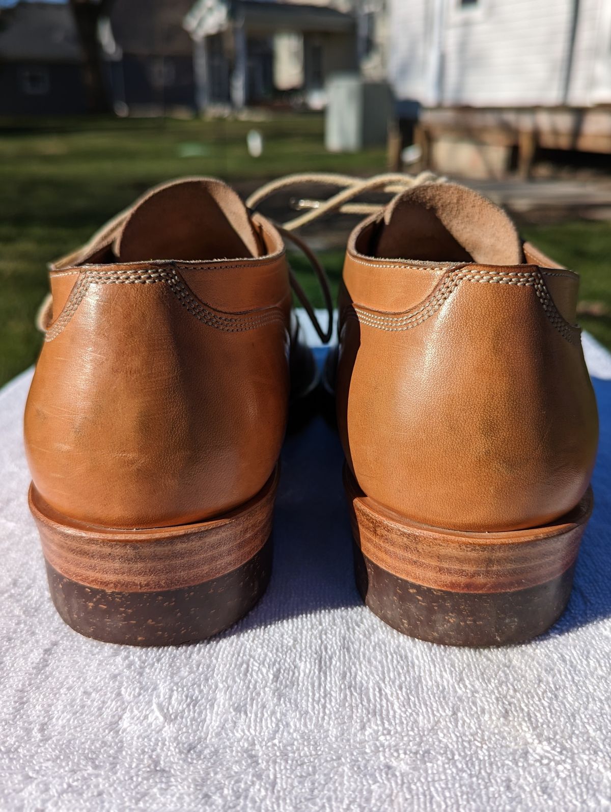 Photo by cross on December 3, 2022 of the Onderhoud LVL01 Derby Boot in Wickett & Craig Russet Traditional Harness.