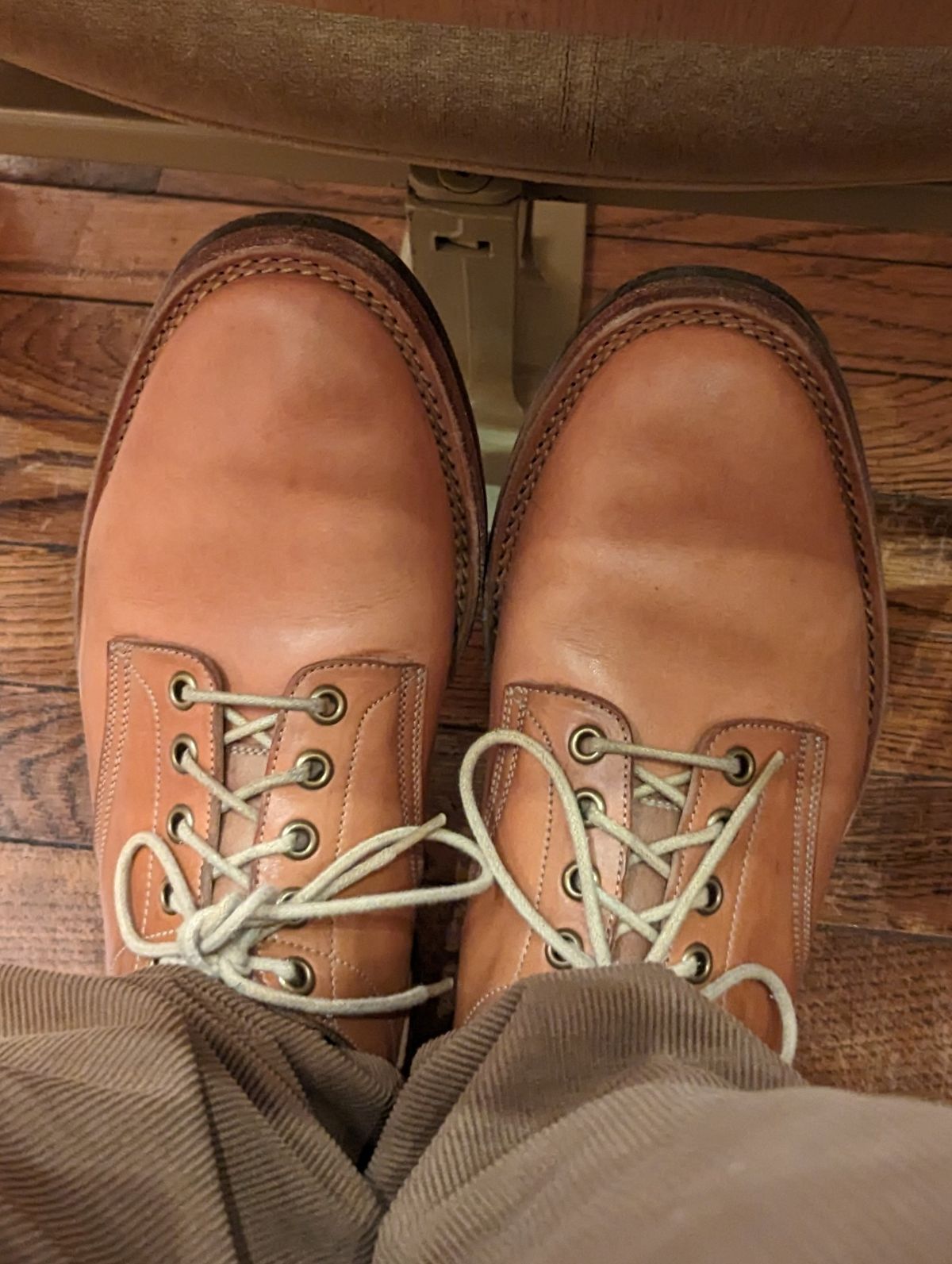 Photo by cross on February 3, 2023 of the Onderhoud LVL01 Derby Boot in Wickett & Craig Russet Traditional Harness.