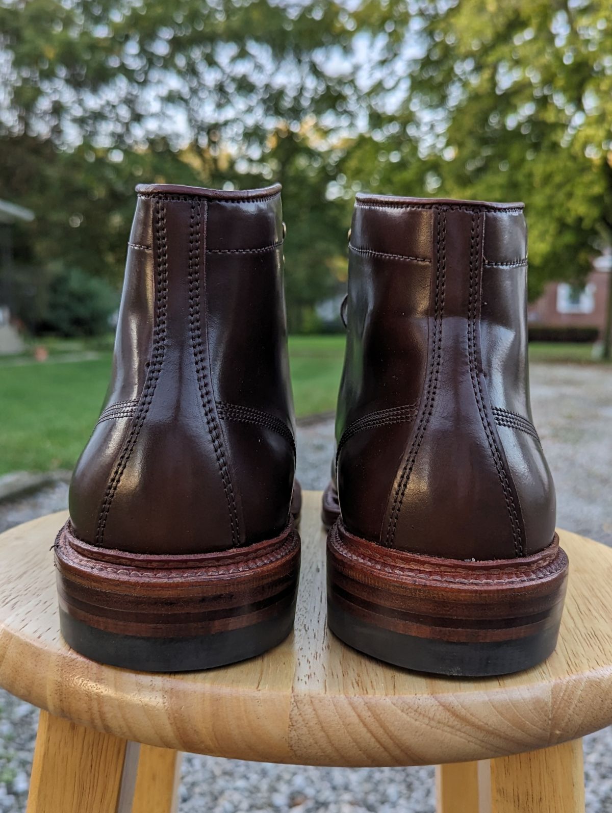 Photo by cross on November 6, 2023 of the Alden x Stitchdown Stitchup 3 in Horween Ravello Shell Cordovan.