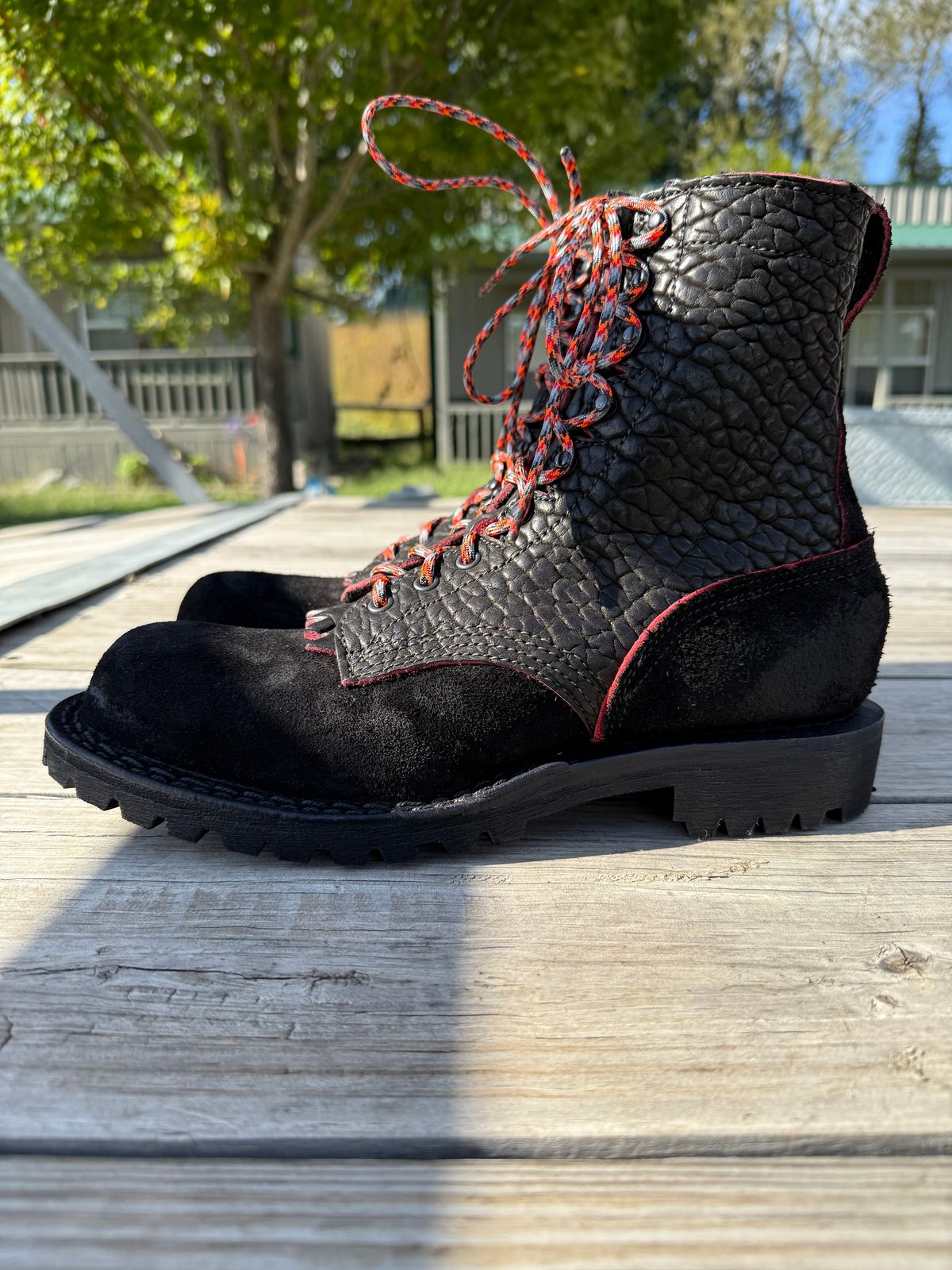 Photo by chadthebootguy on October 2, 2025 of the JK Boots O.T. in Bloodcore Bison.