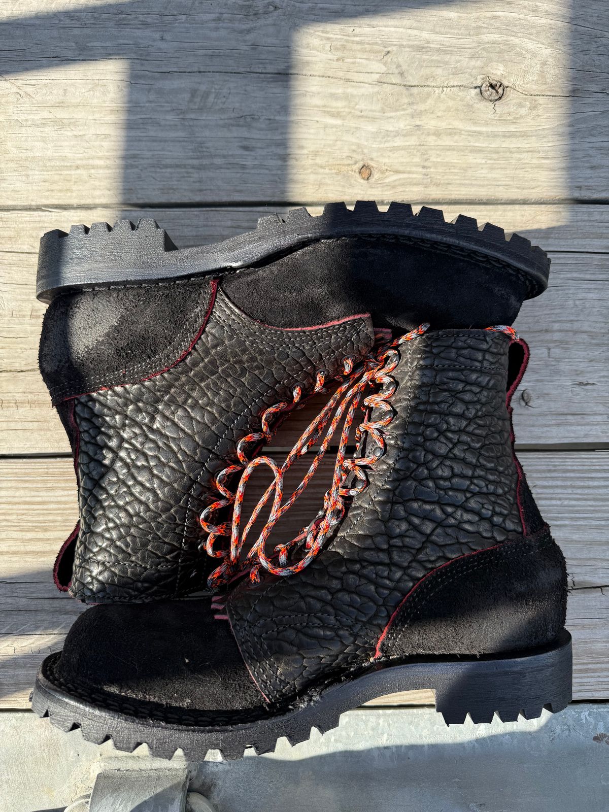Photo by chadthebootguy on October 2, 2025 of the JK Boots O.T. in Bloodcore Bison.