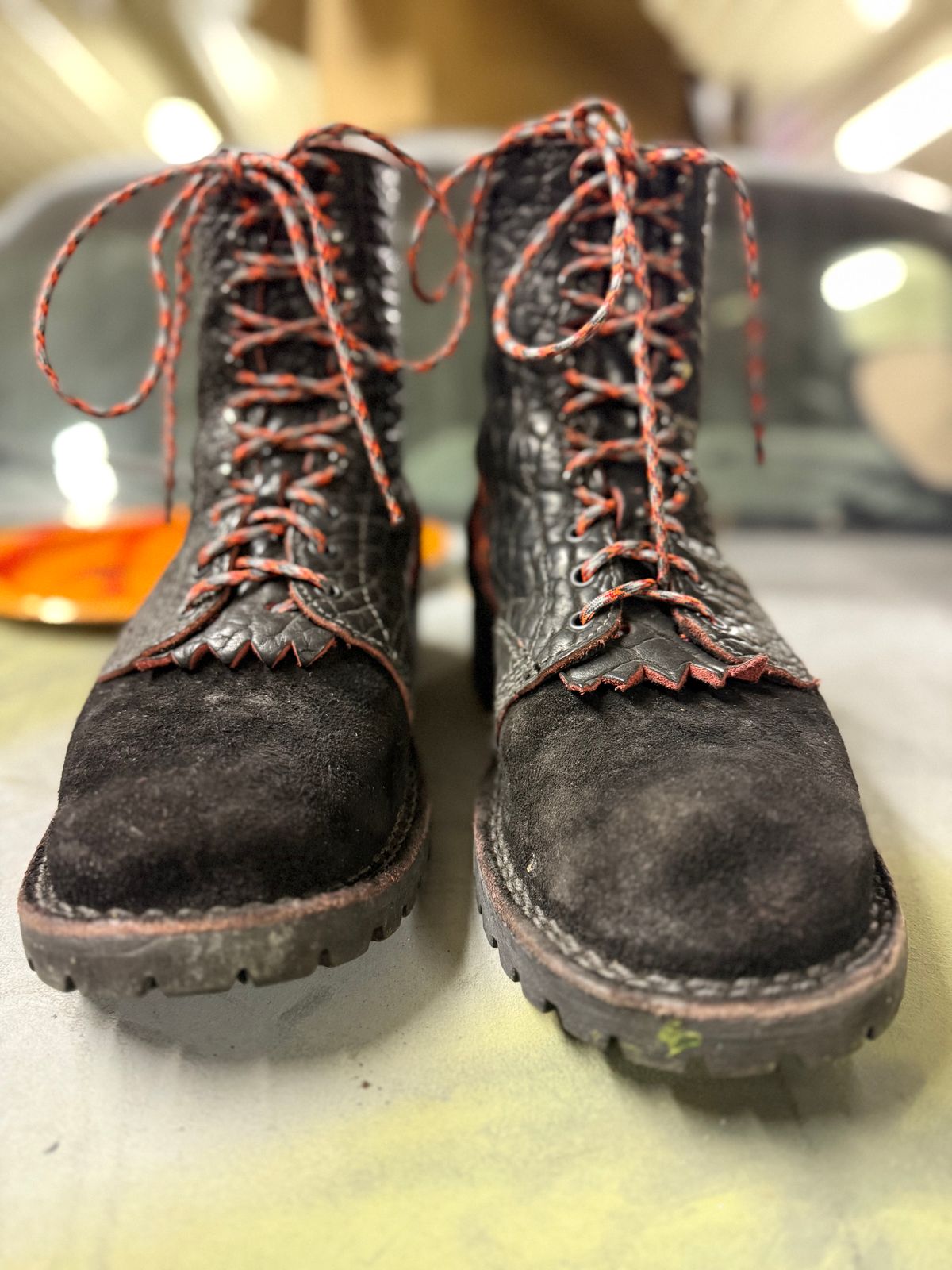 Photo by chadthebootguy on November 6, 2025 of the JK Boots O.T. in Bloodcore Bison.