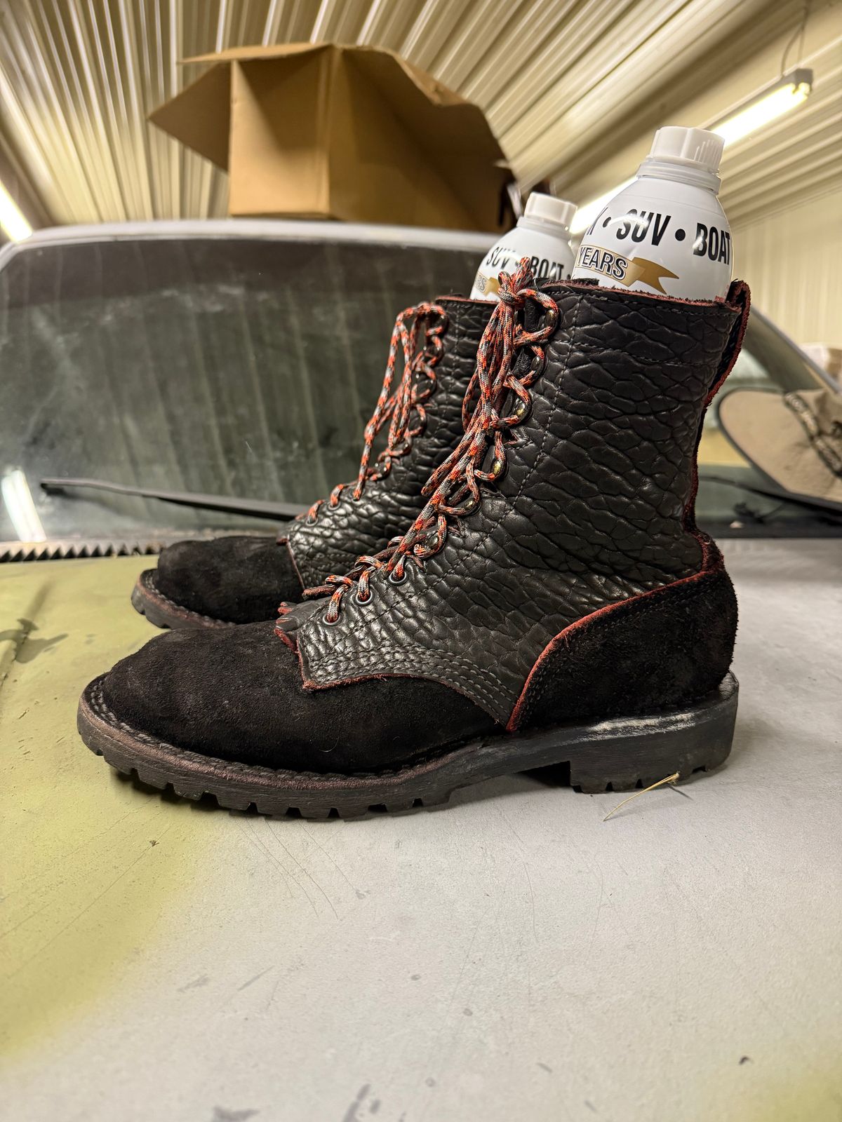 Photo by chadthebootguy on November 6, 2025 of the JK Boots O.T. in Bloodcore Bison.