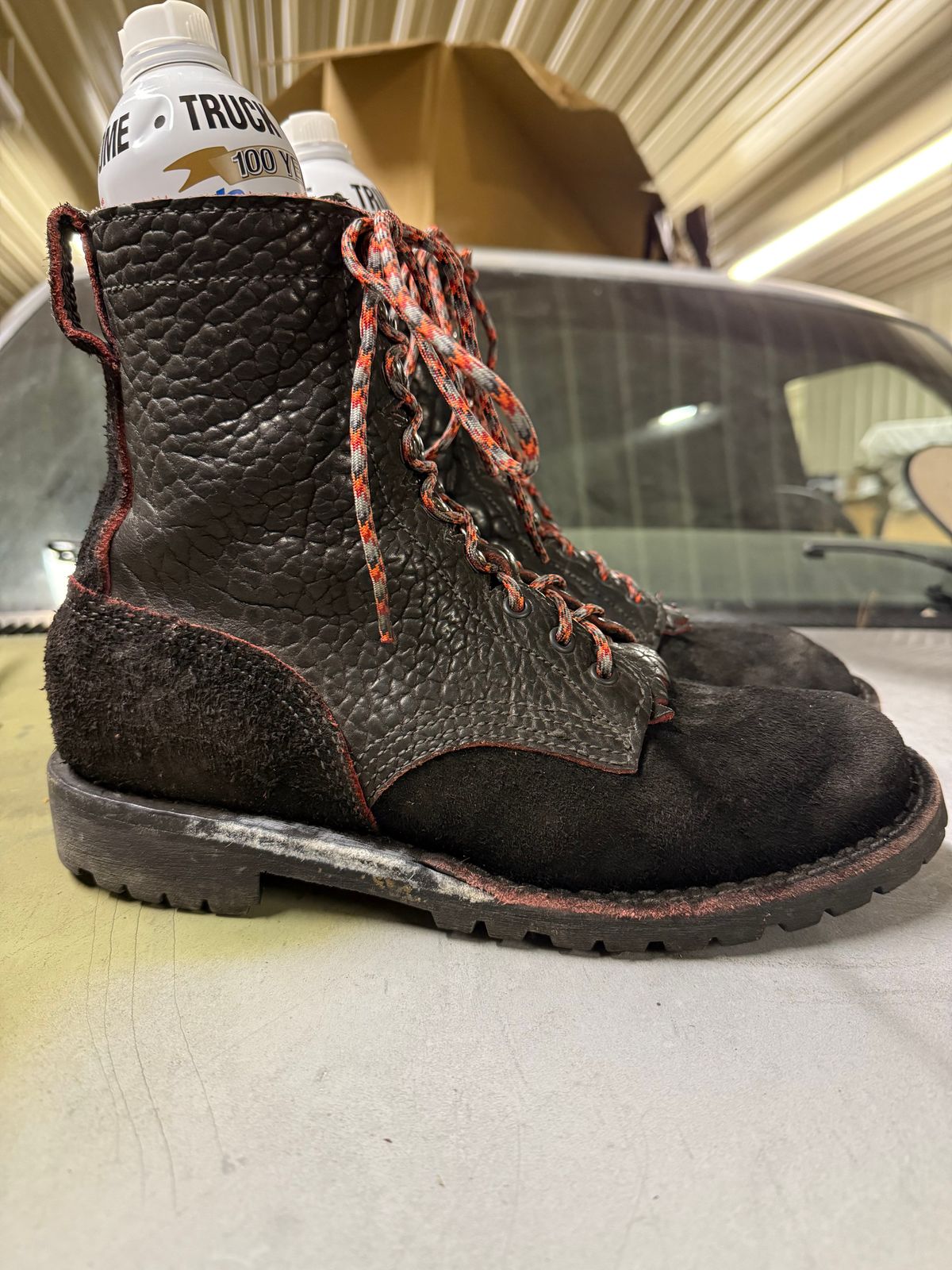 Photo by chadthebootguy on November 6, 2025 of the JK Boots O.T. in Bloodcore Bison.