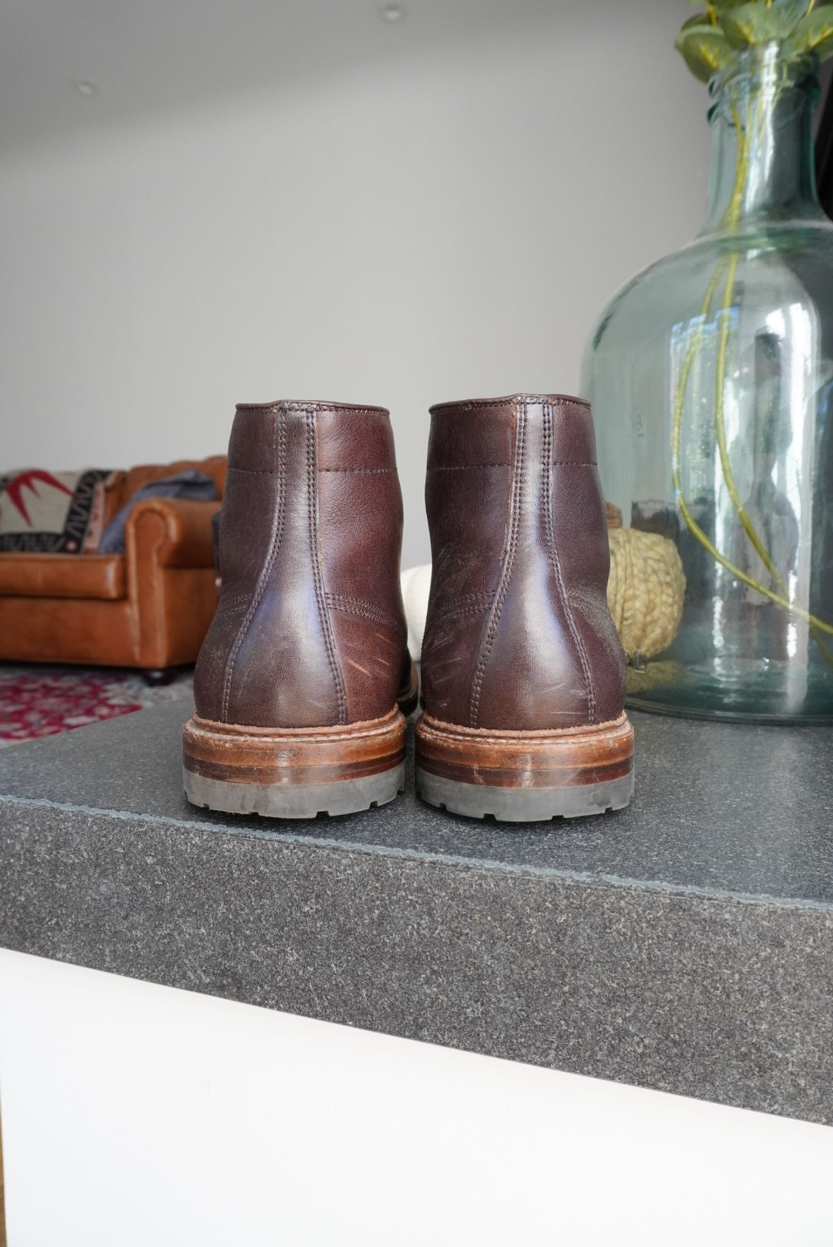 Photo by inthosejawnz on November 2, 2023 of the Alden x Stitchdown Stitchup 2.0 in Horween Arabica Lux Calfskin.
