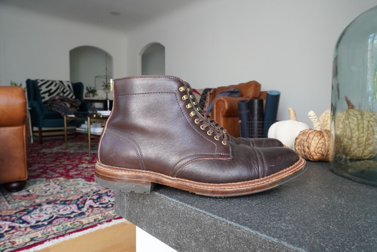 Photo by inthosejawnz on November 2, 2023 of the Alden x Stitchdown Stitchup 2.0 in Horween Arabica Lux Calfskin.