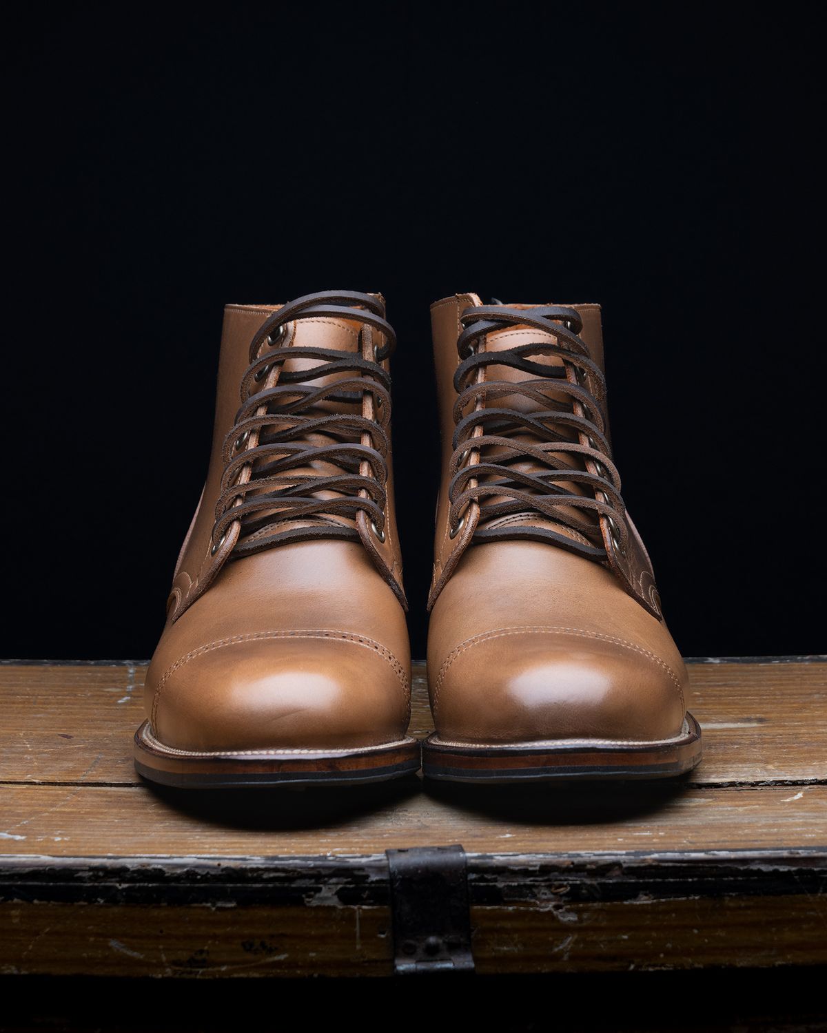 Photo by inthosejawnz on October 3, 2022 of the Viberg Service Boot BCT in Horween Bourbon Horsebutt.