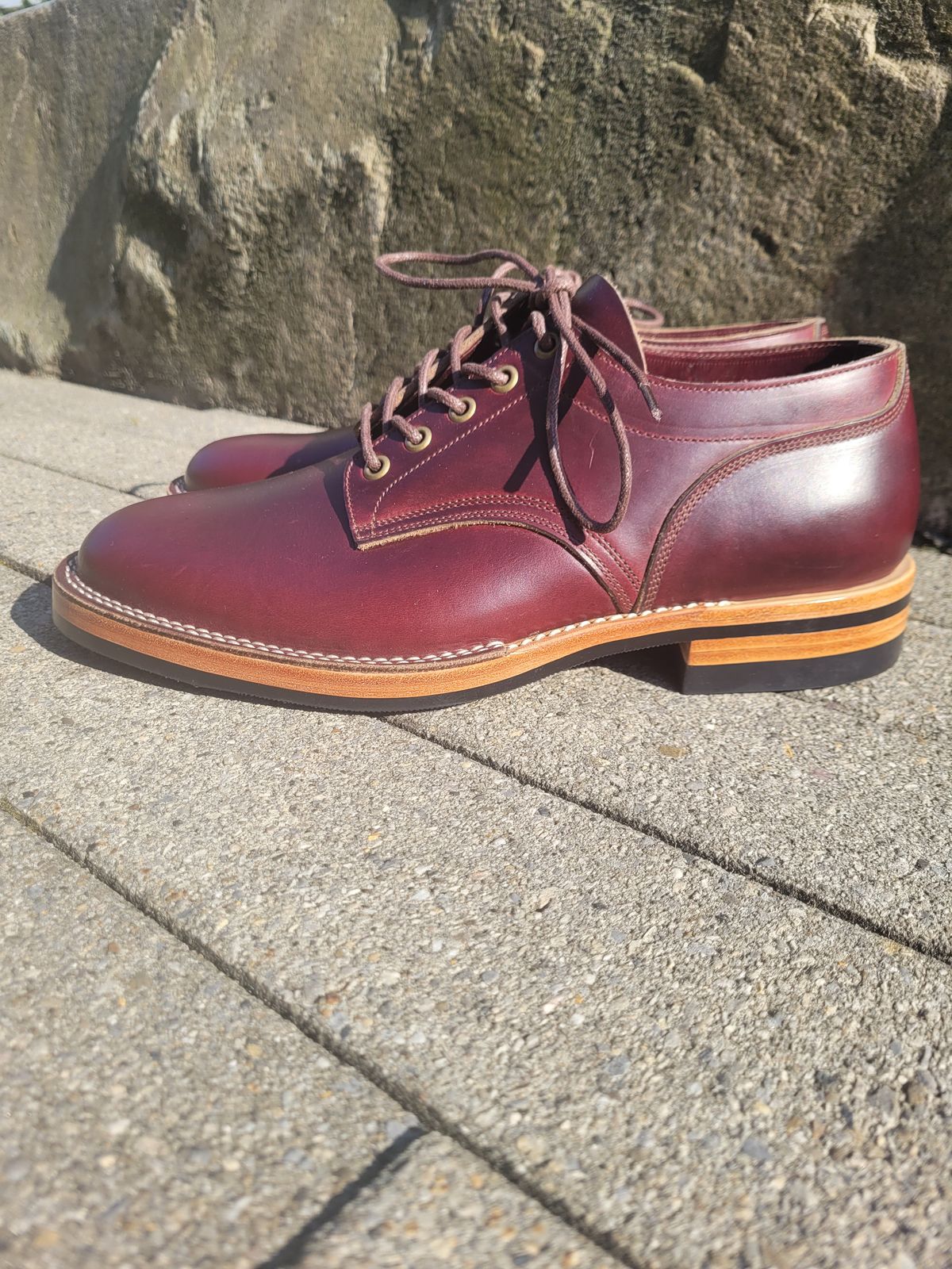 Photo by MyNameisJeff on October 2, 2022 of the Onderhoud LVL01 Derby Boot in Horween Color 8 Chromexcel.