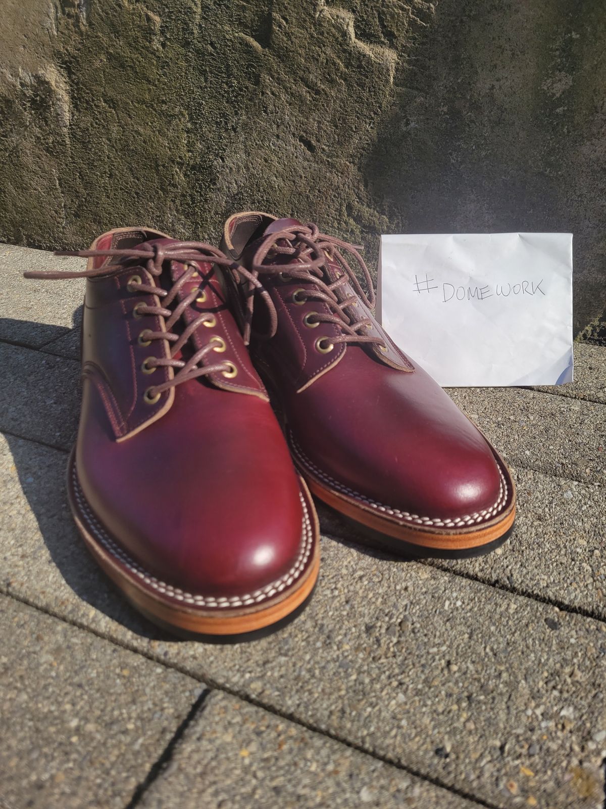 Photo by MyNameisJeff on October 2, 2022 of the Onderhoud LVL01 Derby Boot in Horween Color 8 Chromexcel.