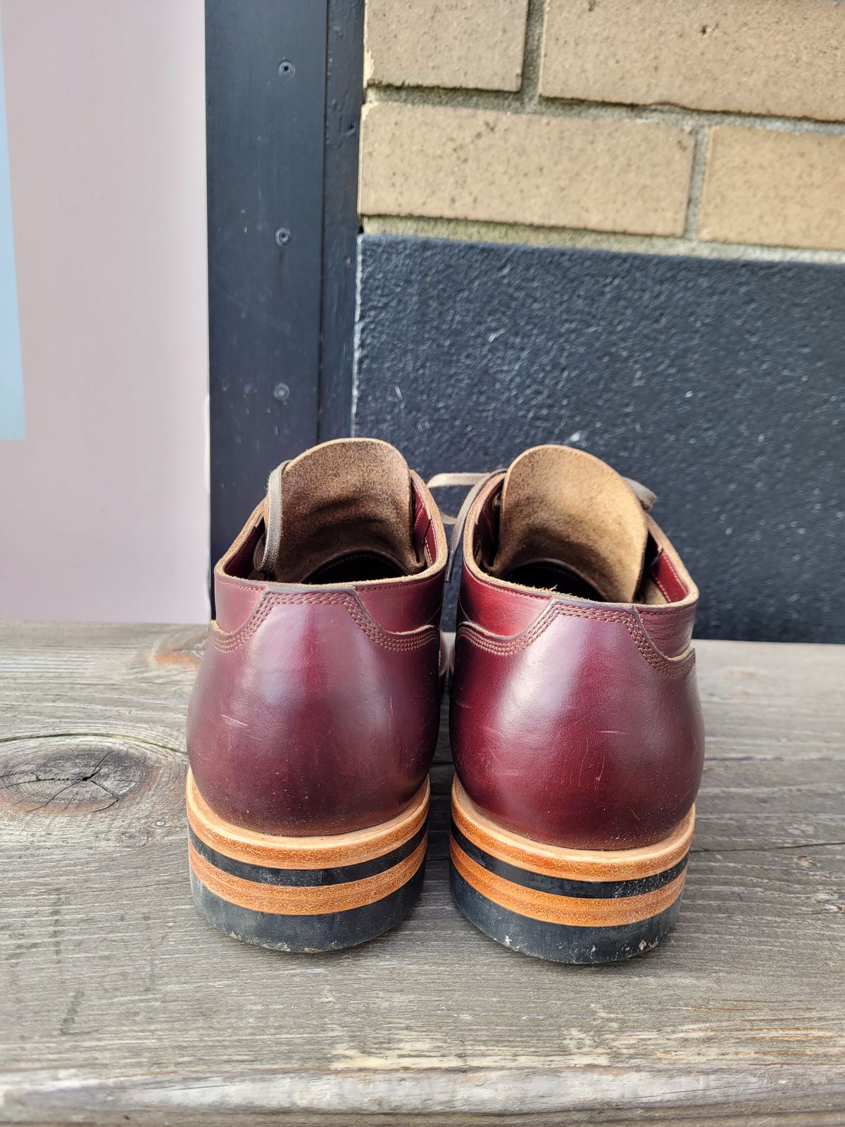 Photo by MyNameisJeff on November 1, 2022 of the Onderhoud LVL01 Derby Boot in Horween Color 8 Chromexcel.