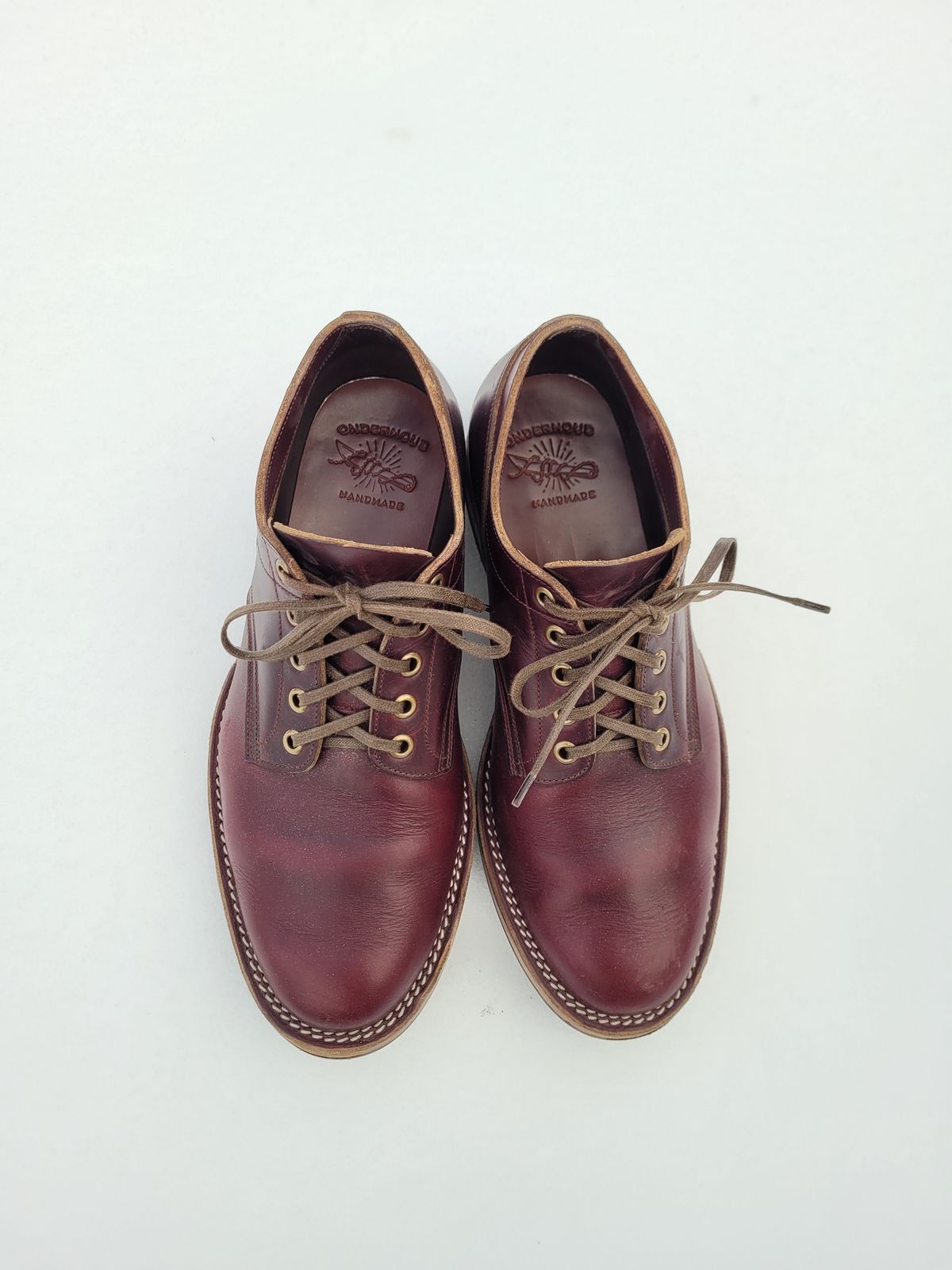 Photo by MyNameisJeff on December 2, 2022 of the Onderhoud LVL01 Derby Boot in Horween Color 8 Chromexcel.