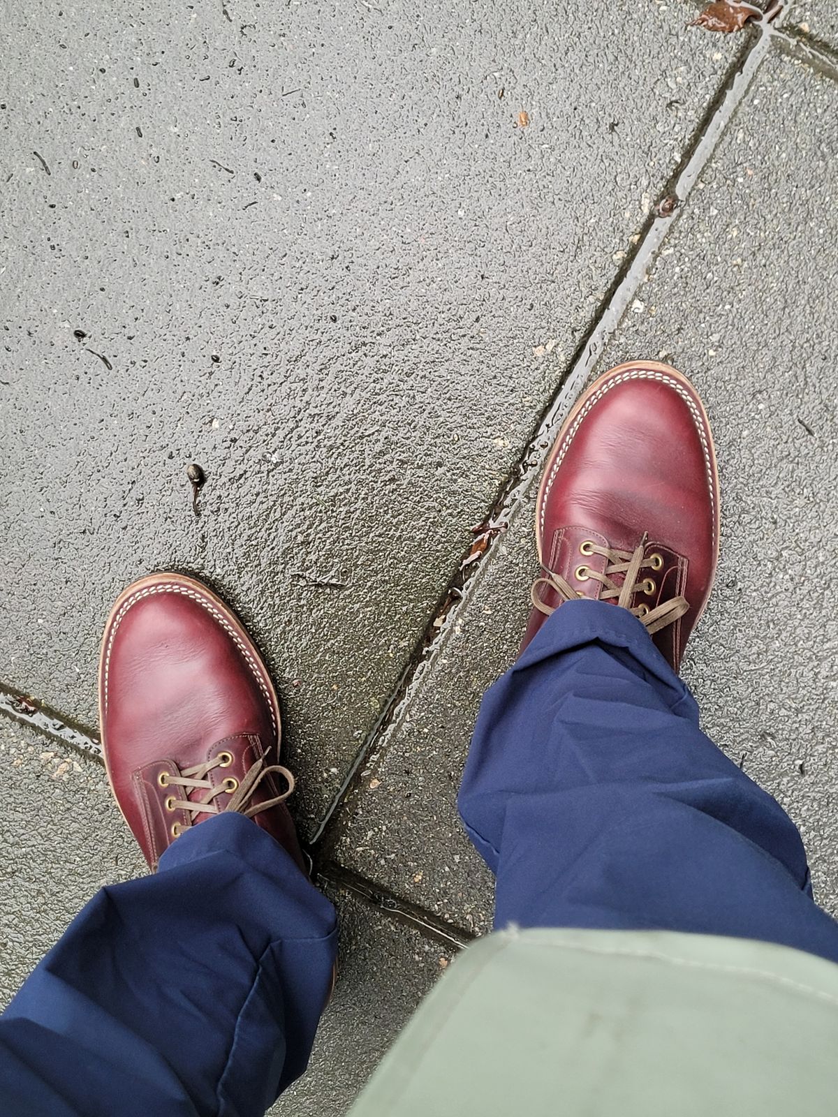 Photo by MyNameisJeff on January 4, 2023 of the Onderhoud LVL01 Derby Boot in Horween Color 8 Chromexcel.