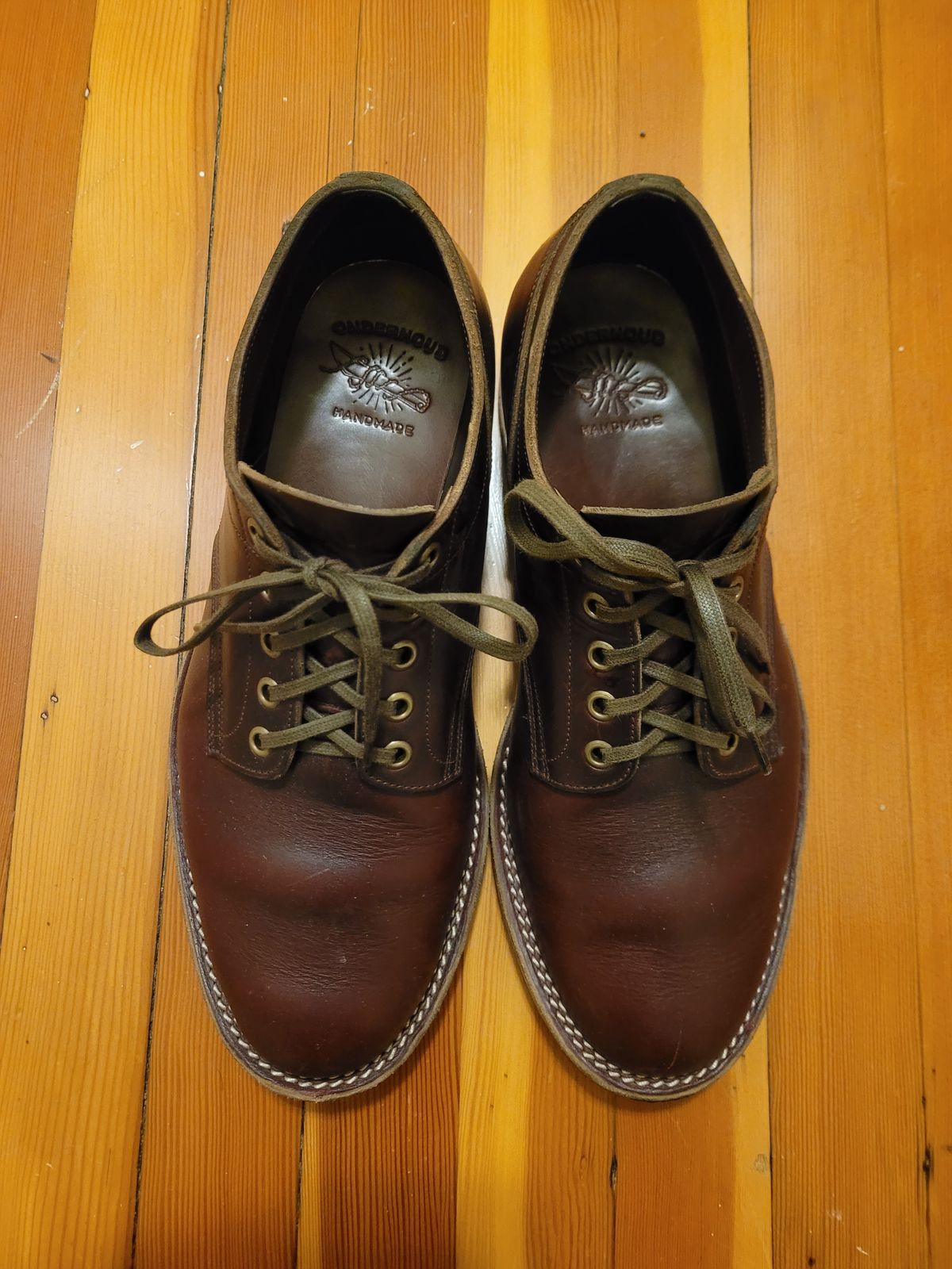 Photo by MyNameisJeff on February 2, 2023 of the Onderhoud LVL01 Derby Boot in Horween Color 8 Chromexcel.