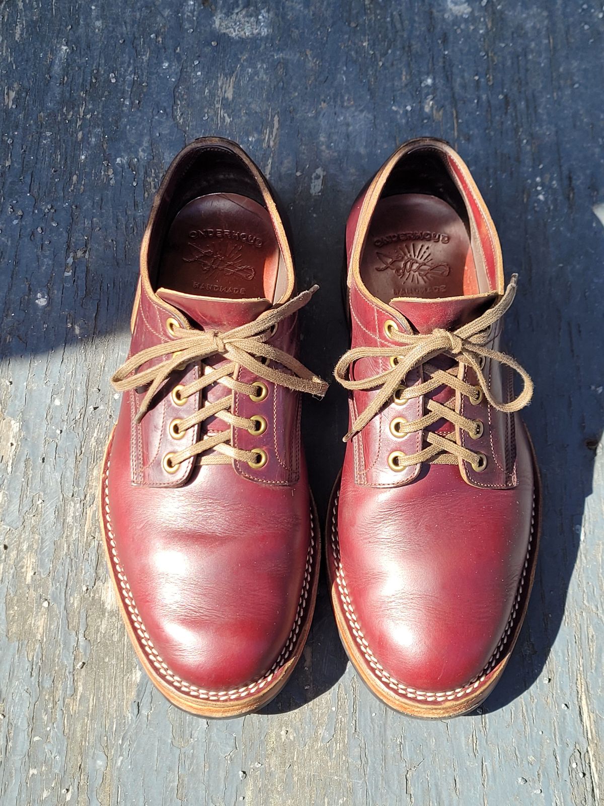 Photo by MyNameisJeff on April 1, 2023 of the Onderhoud LVL01 Derby Boot in Horween Color 8 Chromexcel.