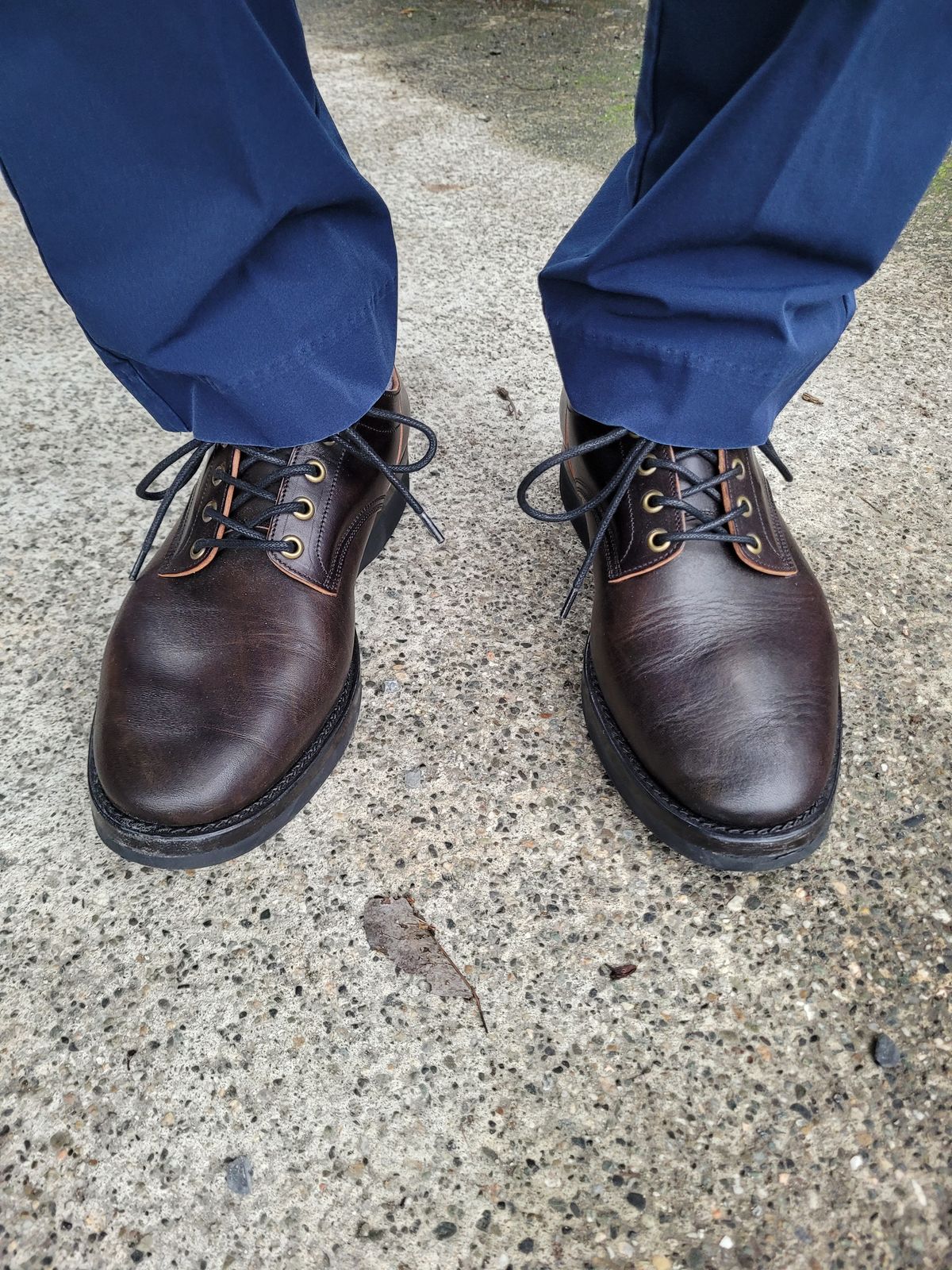Photo by MyNameisJeff on November 2, 2023 of the Onderhoud LVL01 Derby Boot in Badalassi Carlo Cognac Minerva.