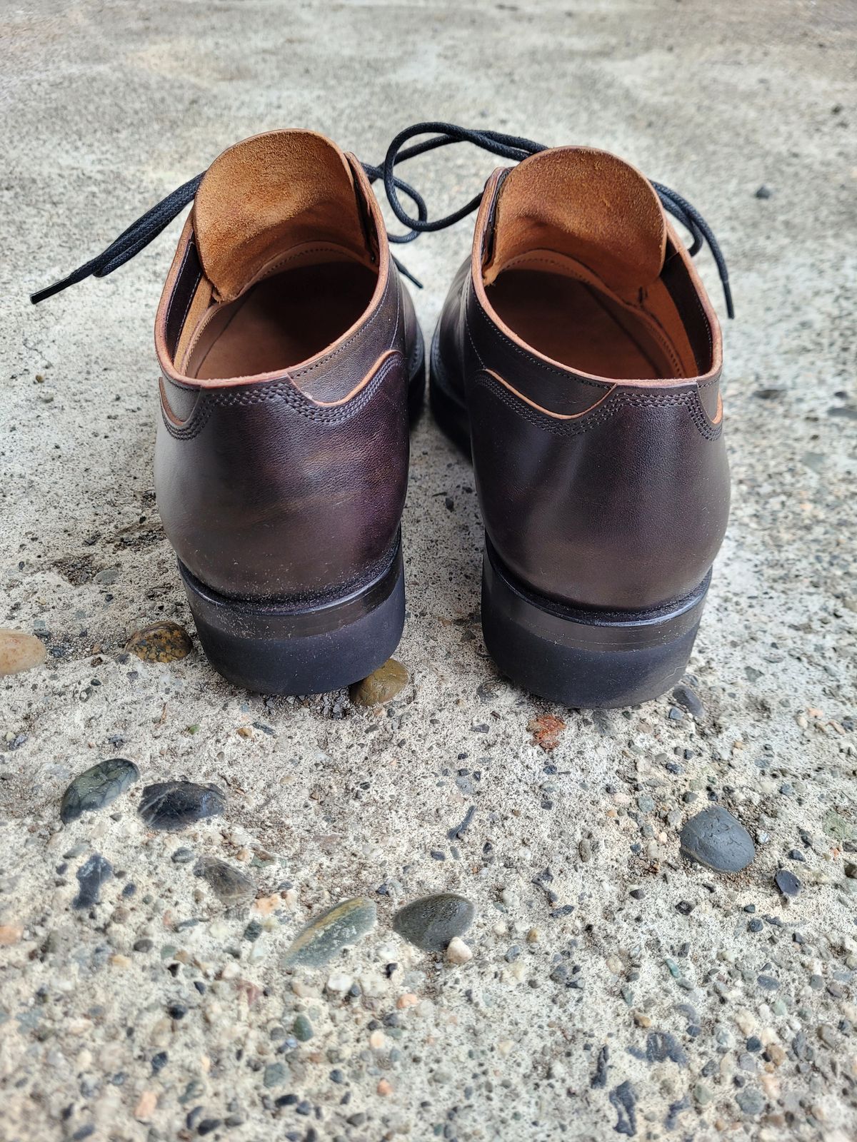 Photo by MyNameisJeff on November 2, 2023 of the Onderhoud LVL01 Derby Boot in Badalassi Carlo Cognac Minerva.
