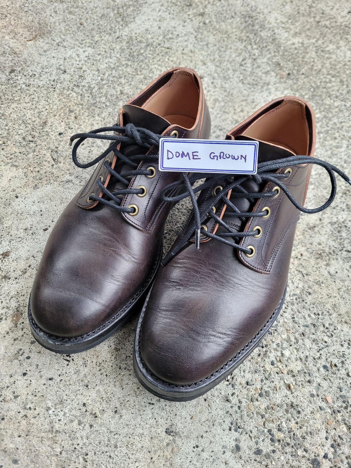 Photo by MyNameisJeff on November 2, 2023 of the Onderhoud LVL01 Derby Boot in Badalassi Carlo Cognac Minerva.