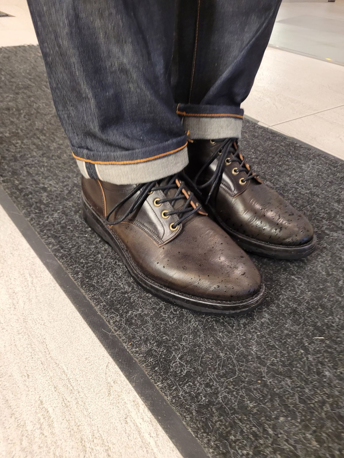 Photo by MyNameisJeff on December 5, 2023 of the Onderhoud LVL01 Derby Boot in Badalassi Carlo Cognac Minerva.