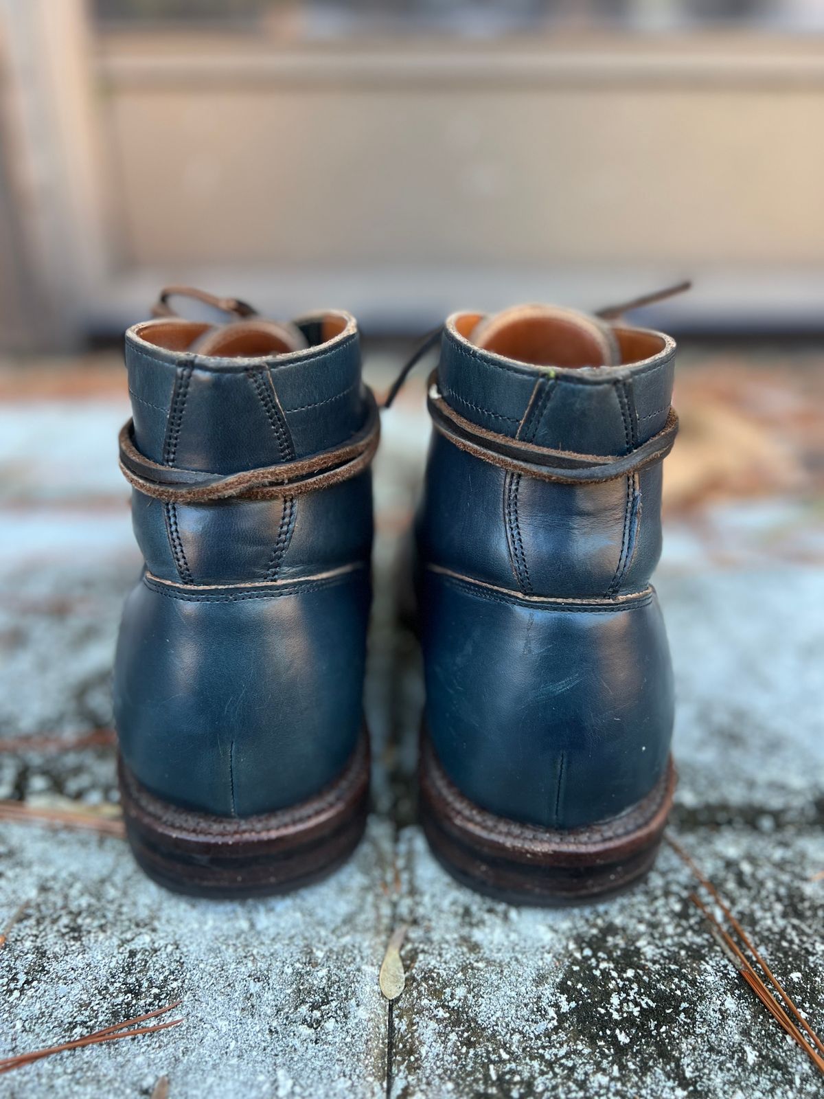 Photo by almalik1226 on January 5, 2024 of the Grant Stone Diesel Boot in Horween Navy Chromexcel.