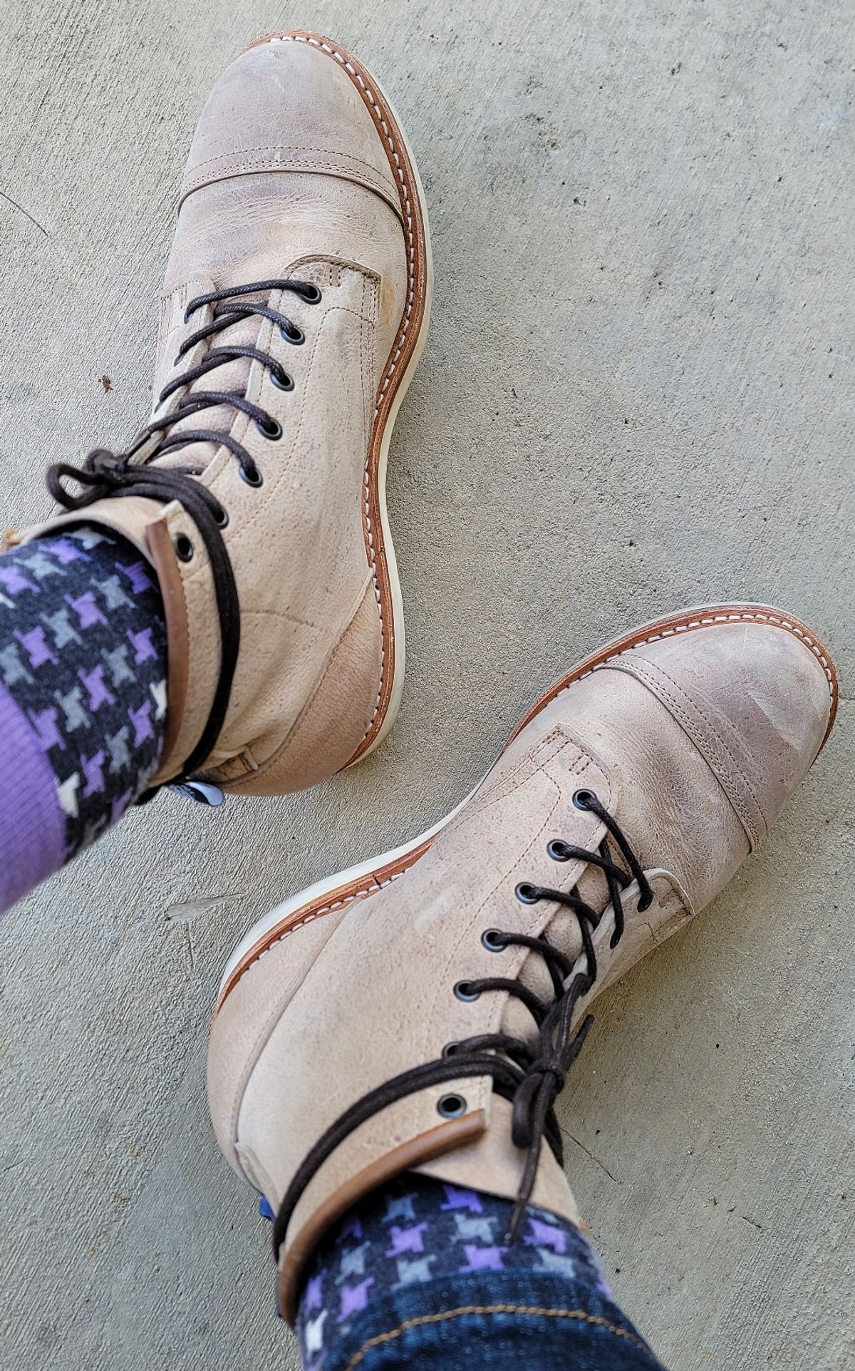 Photo by Jjerhas on November 4, 2022 of the Truman x ButterScotch Rango Boot in Ships Biscuit Kudu.