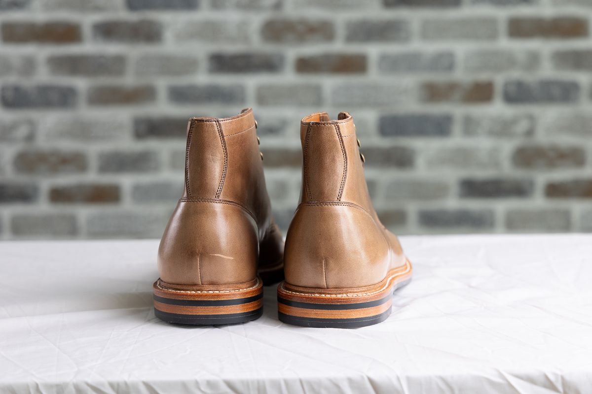 Photo by bootspy on October 2, 2023 of the Grant Stone Diesel Boot in Horween Natural Chromexcel.