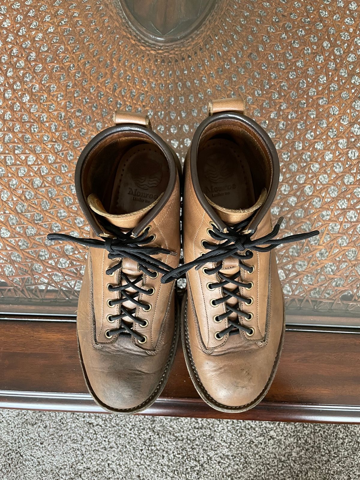 Photo by charliealoff on December 5, 2023 of the Monroe 19917 LTT in Horween Natural Chromexcel.