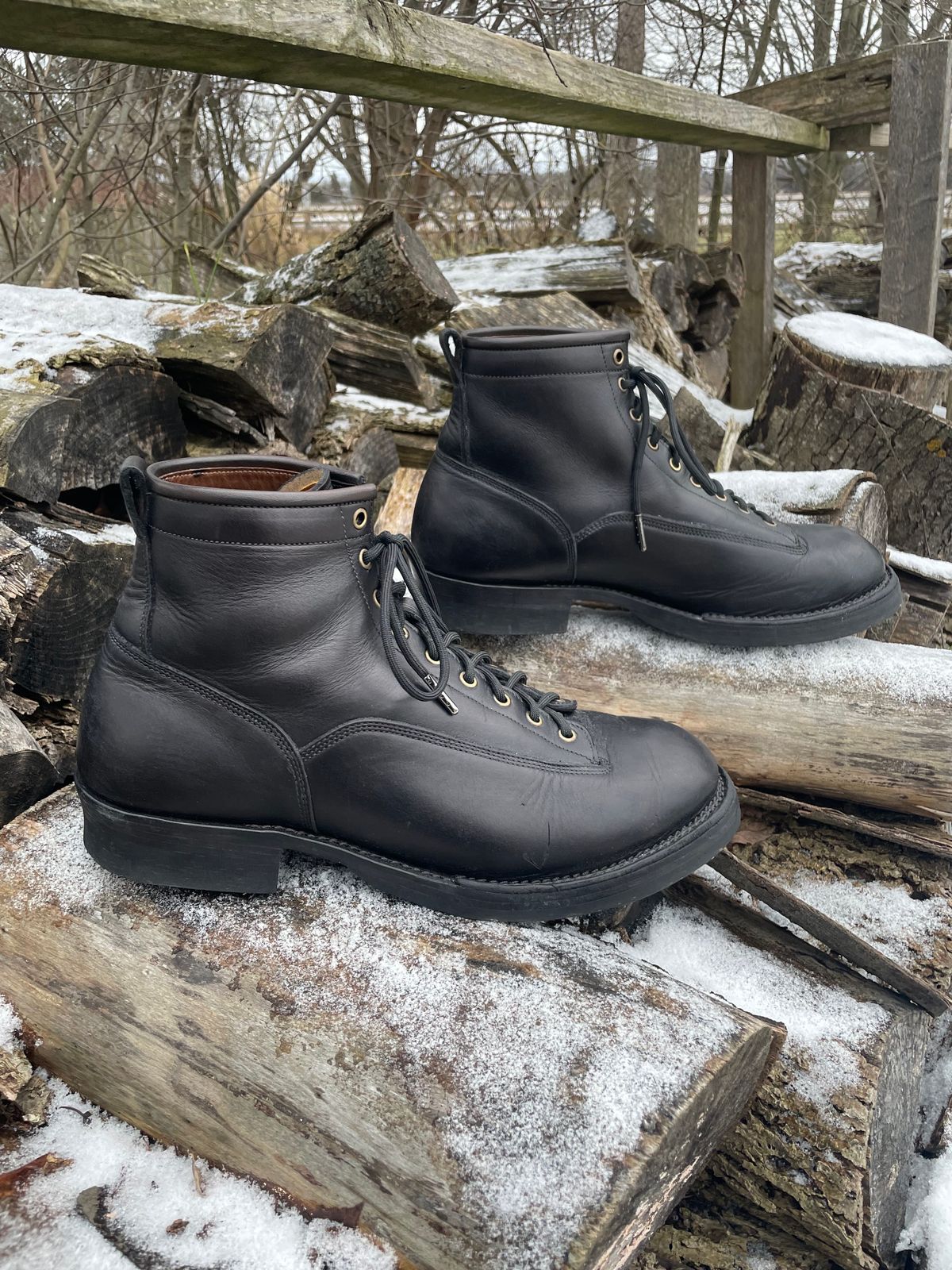 Photo by charliealoff on January 1, 2024 of the Monroe 19917 LTT in Horween Natural Chromexcel.