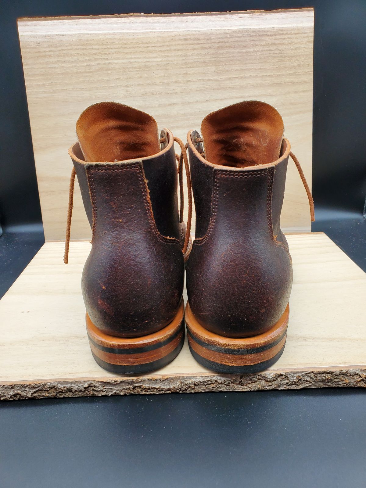 Photo by AlucardX on October 2, 2025 of the Viberg Service Boot in Horween Brown Waxed Flesh.