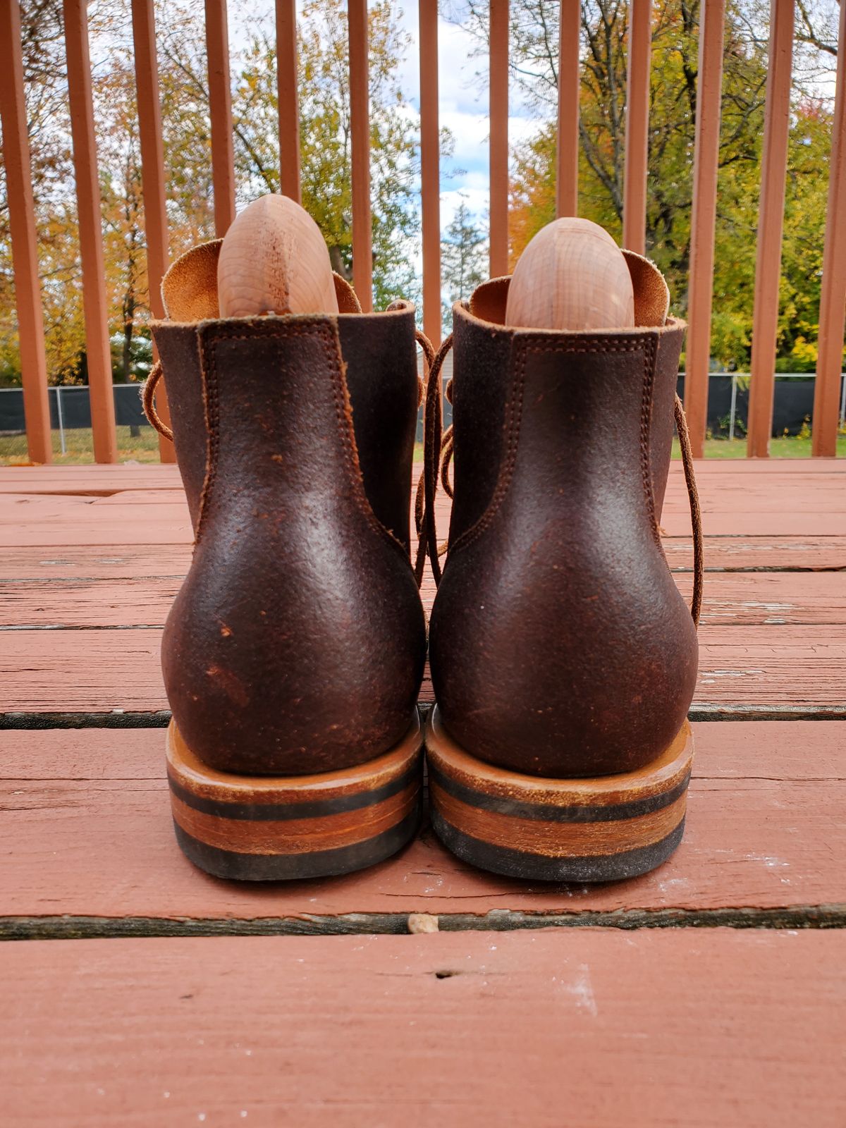 Photo by AlucardX on November 5, 2025 of the Viberg Service Boot in Horween Brown Waxed Flesh.
