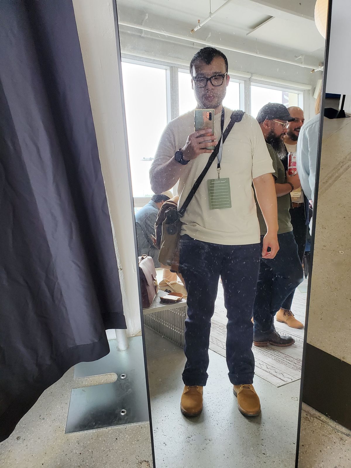 Photo by AlucardX on November 3, 2023 of the Viberg Boondocker in Horween Faded Wheat Chamois Roughout.