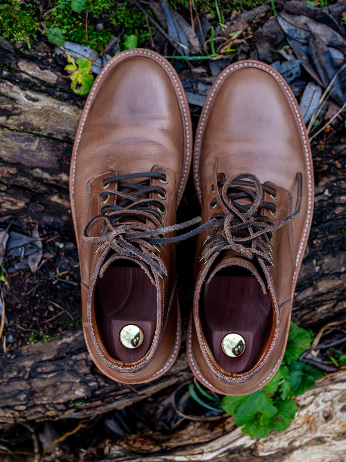 Photo by bootsthrumylens on January 4, 2024 of the Grant Stone Diesel Boot in Horween Dune Chromexcel.