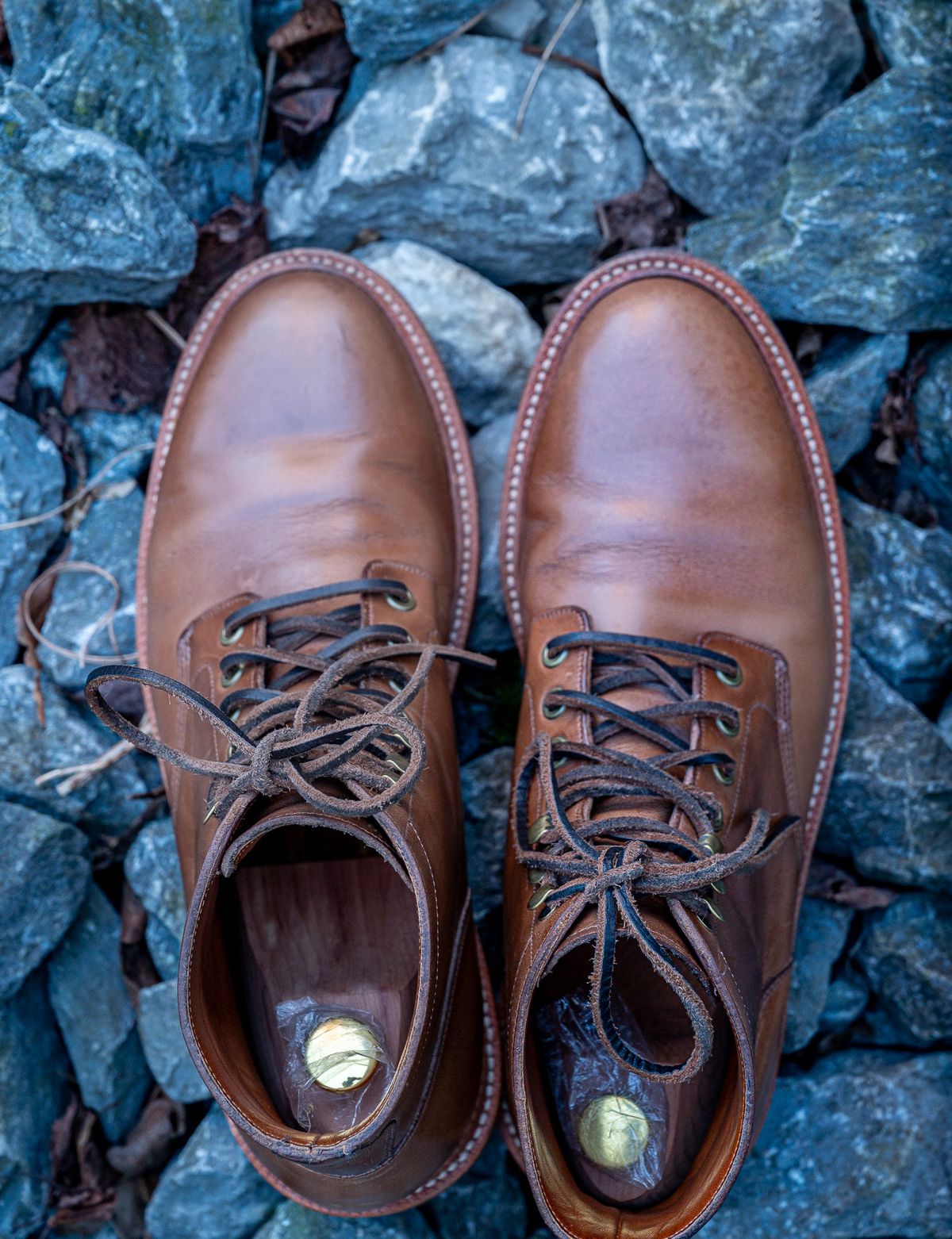 Photo by bootsthrumylens on March 3, 2024 of the Grant Stone Diesel Boot in Horween Dune Chromexcel.