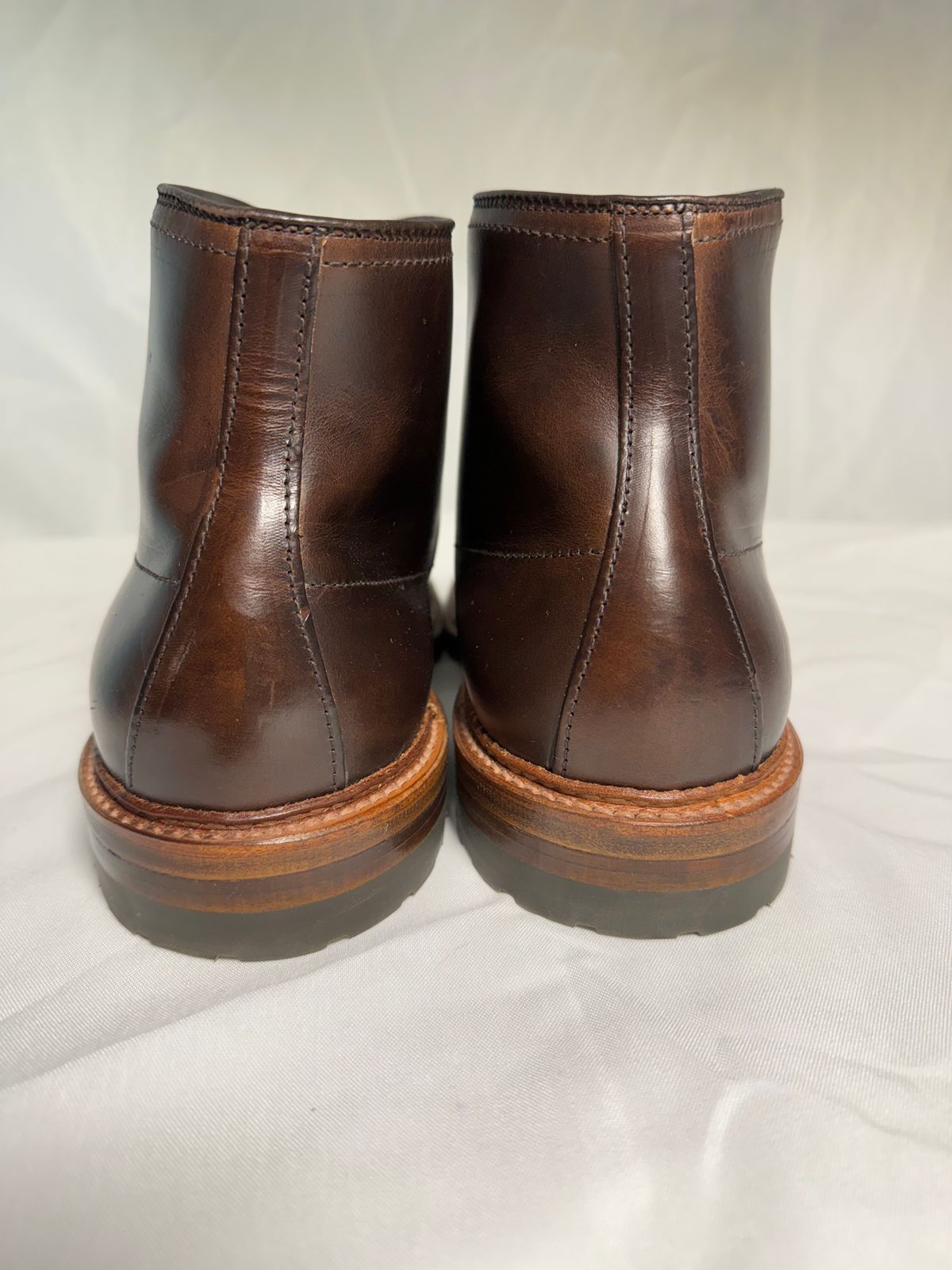 Photo by drtobiassfunke on October 5, 2024 of the Alden Indy Boot in Horween Brown Chromexcel.