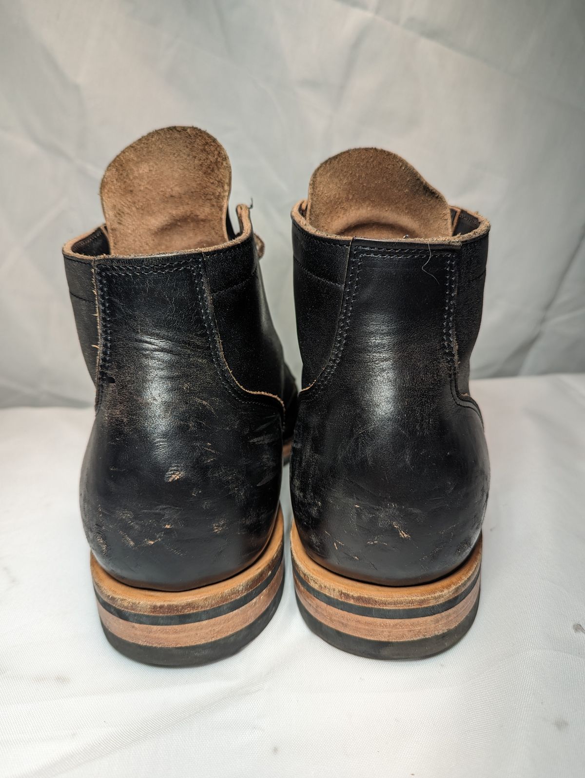 Photo by drtobiassfunke on November 9, 2023 of the Viberg Service Boot in Horween Black Chromexcel.