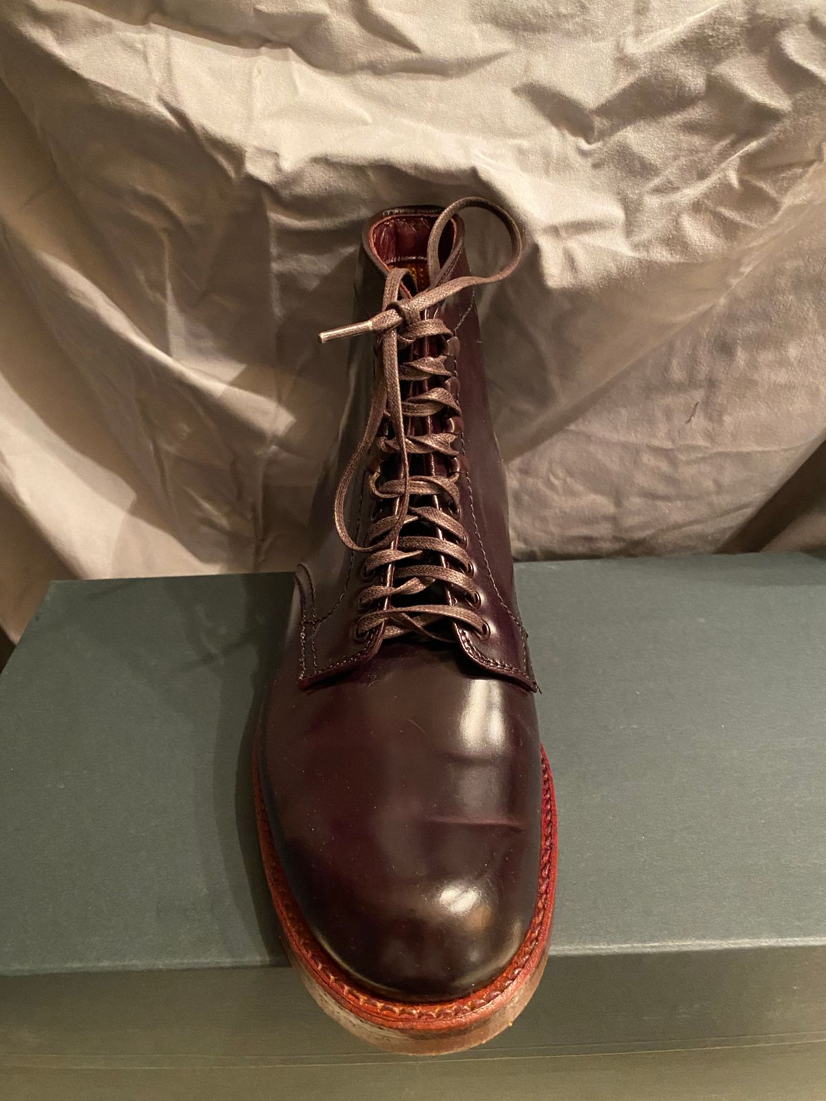 Photo by astronaut888 on October 6, 2022 of the Alden Plain Toe Boot in Horween Color 8 Shell Cordovan.