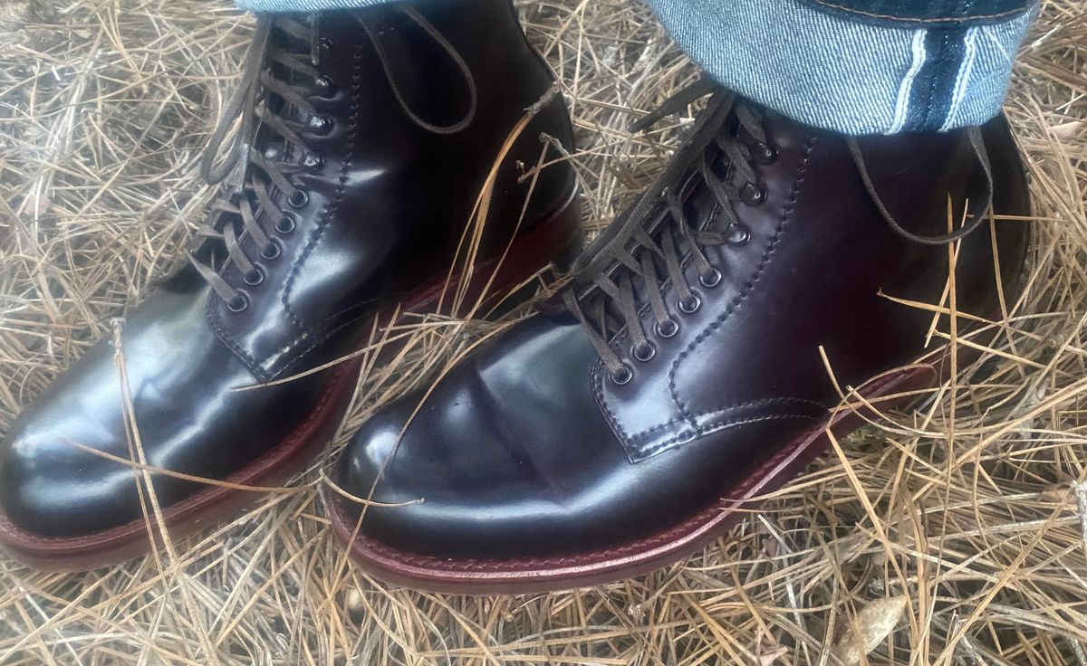 Photo by astronaut888 on October 8, 2022 of the Alden Plain Toe Boot in Horween Color 8 Shell Cordovan.