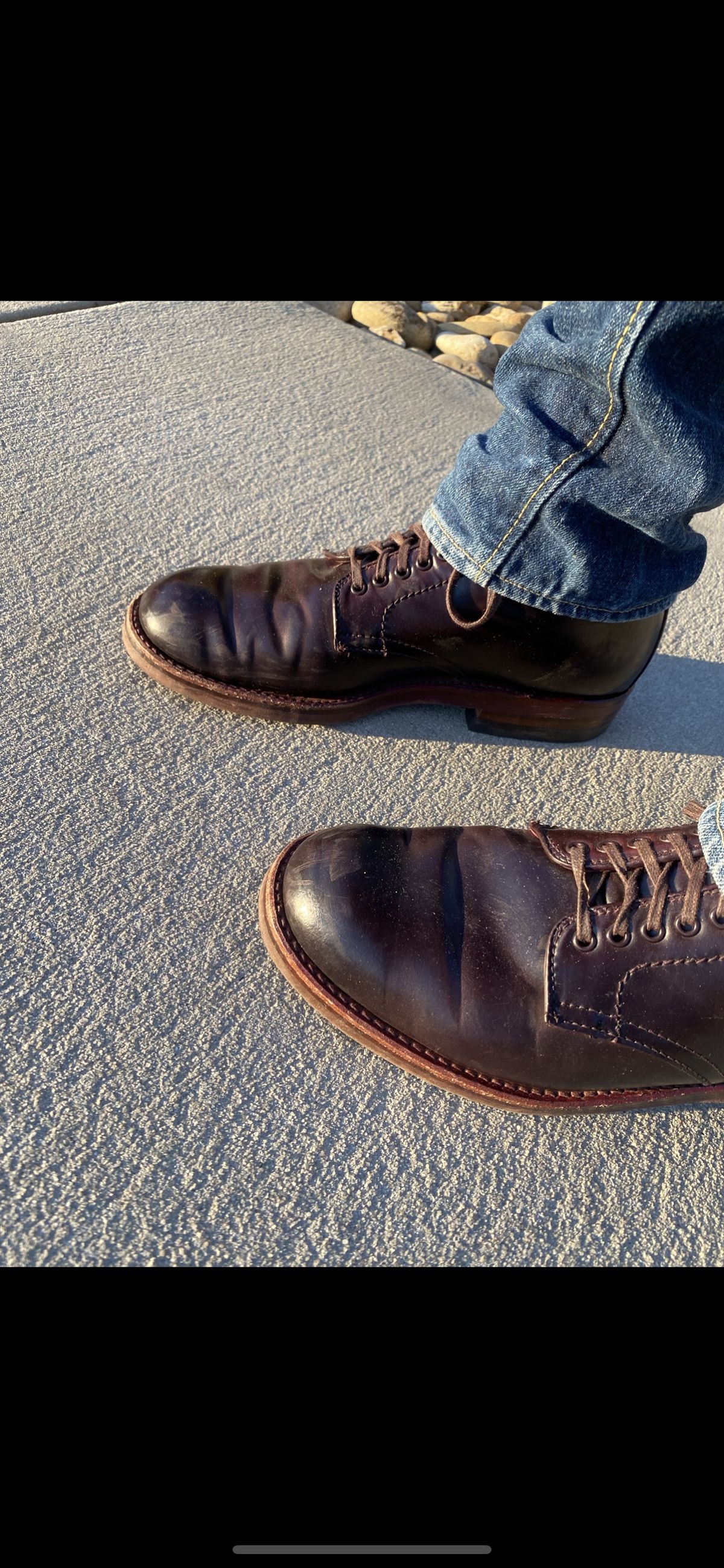 Photo by astronaut888 on October 22, 2022 of the Alden Plain Toe Boot in Horween Color 8 Shell Cordovan.