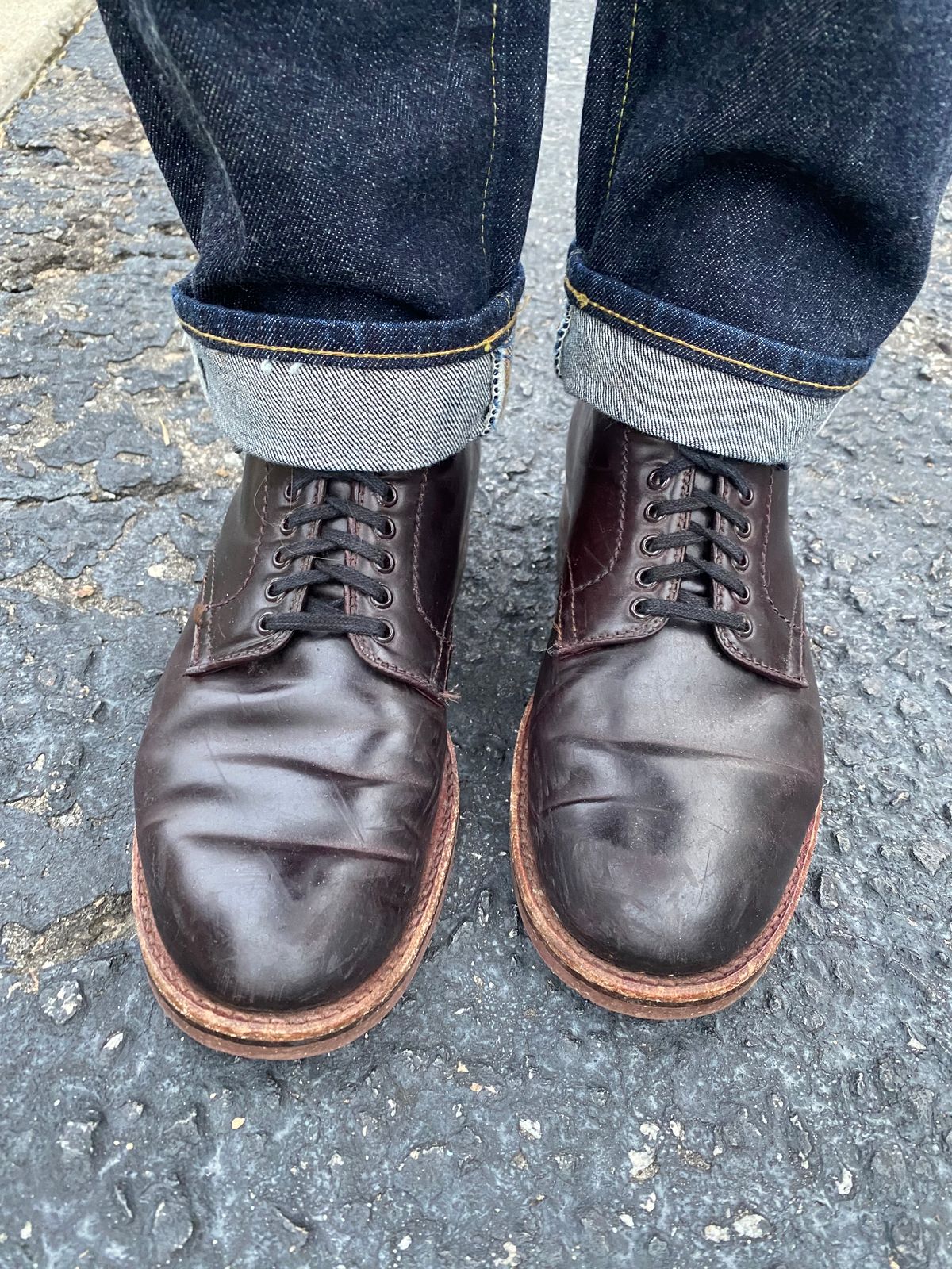 Photo by astronaut888 on December 5, 2022 of the Alden Plain Toe Boot in Horween Color 8 Shell Cordovan.