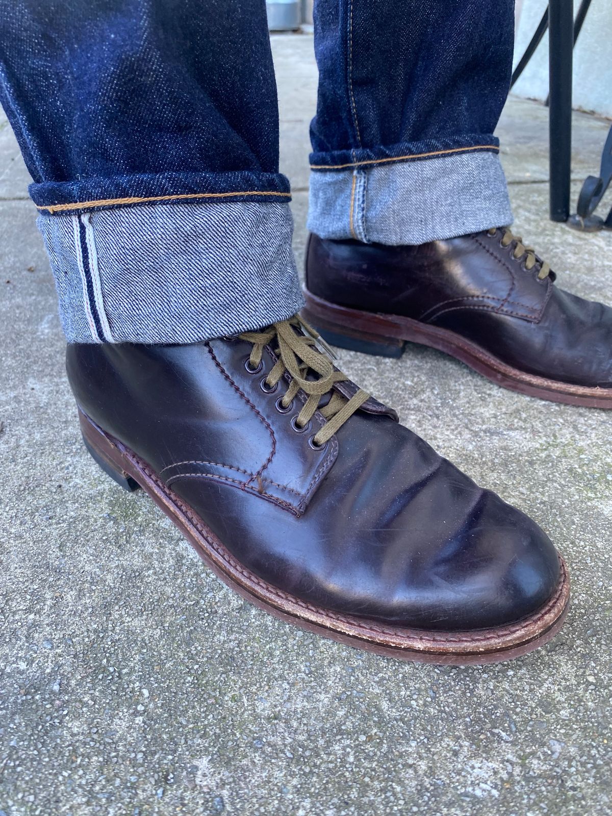 Photo by astronaut888 on December 29, 2022 of the Alden Plain Toe Boot in Horween Color 8 Shell Cordovan.