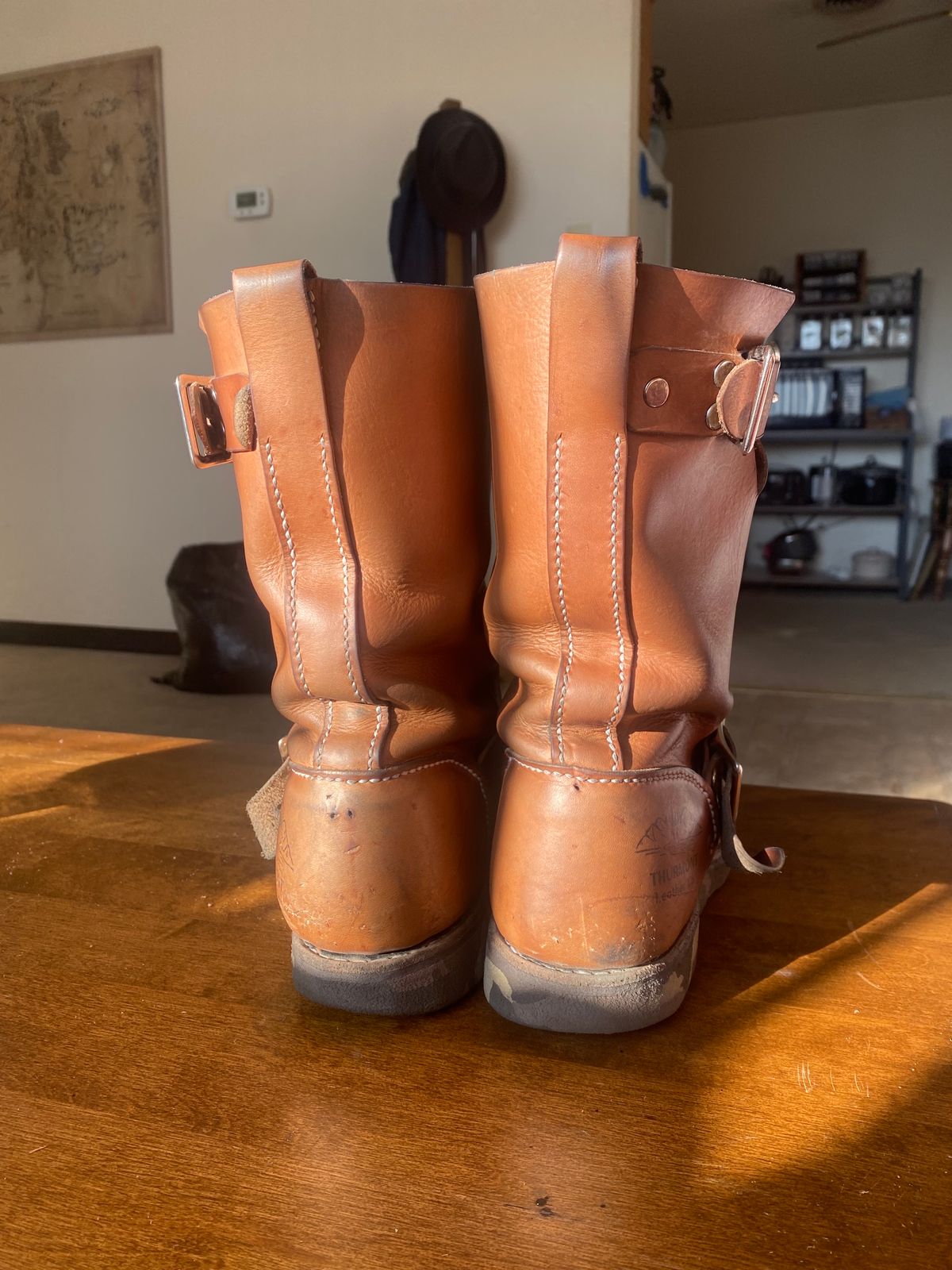 Photo by thurmontleatherco on October 28, 2023 of the Thurmont Leather Company Munson Engineer in Unknown Natural Veg Tan.