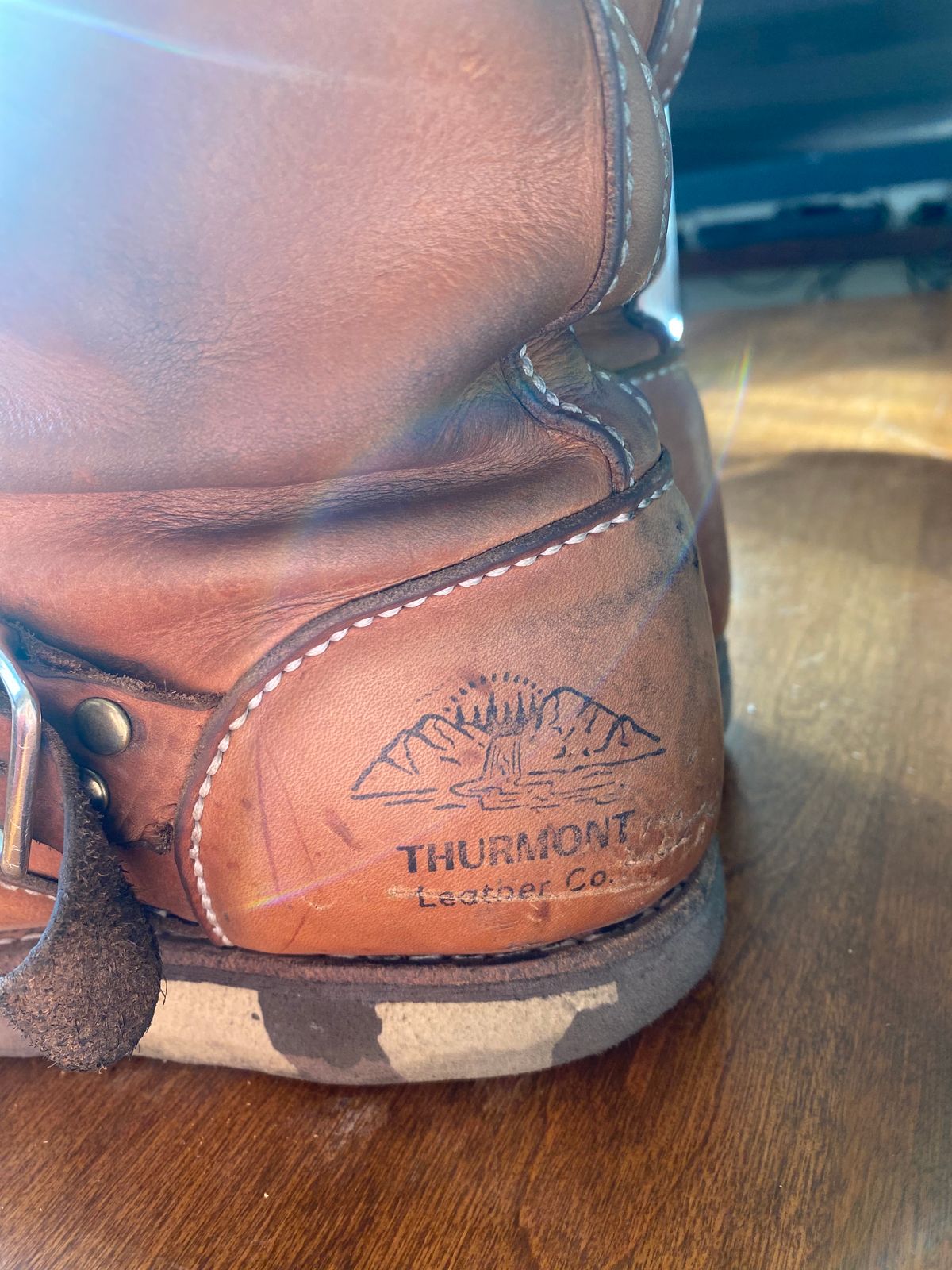 Photo by thurmontleatherco on October 28, 2023 of the Thurmont Leather Company Munson Engineer in Unknown Natural Veg Tan.