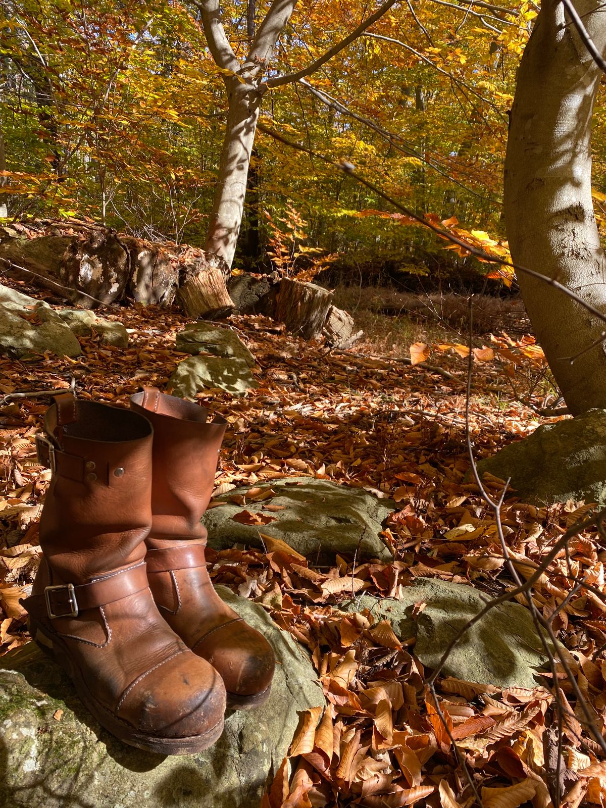Photo by thurmontleatherco on October 28, 2023 of the Thurmont Leather Company Munson Engineer in Unknown Natural Veg Tan.