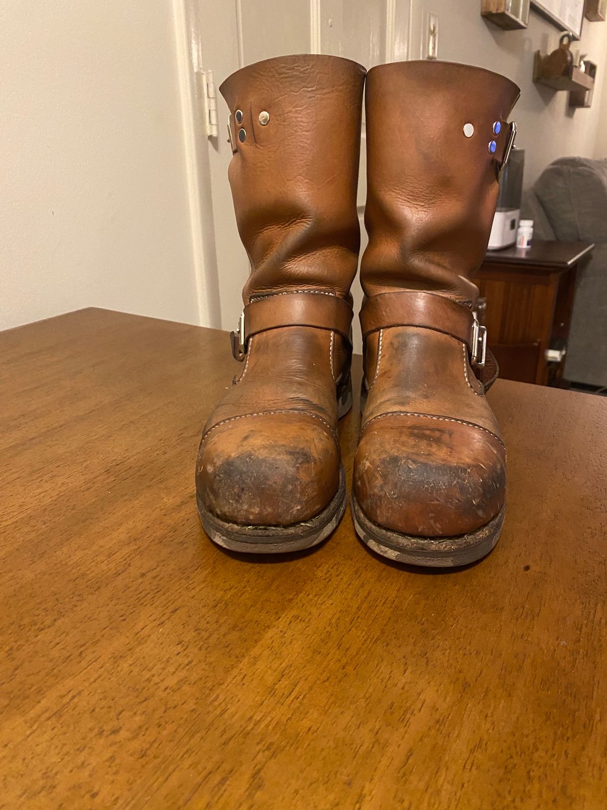 Photo by thurmontleatherco on November 25, 2023 of the Thurmont Leather Company Munson Engineer in Unknown Natural Veg Tan.