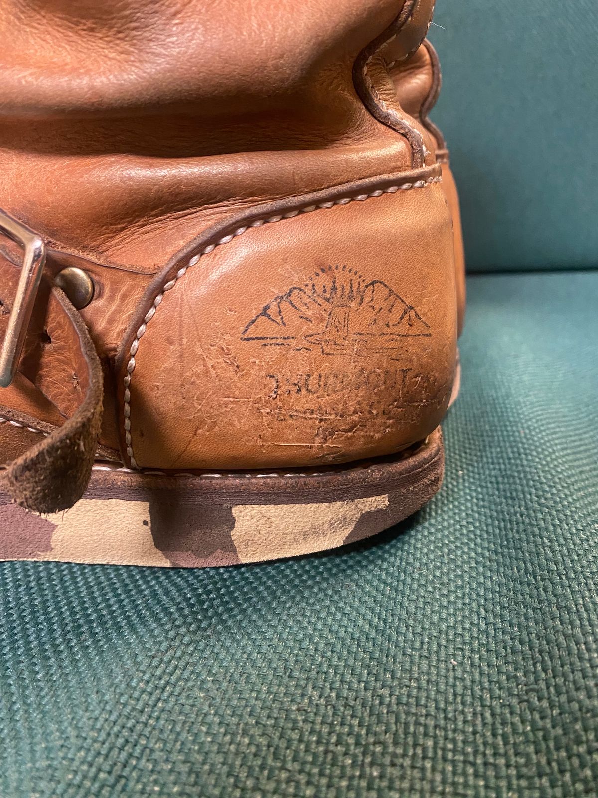 Photo by thurmontleatherco on January 21, 2024 of the Thurmont Leather Company Munson Engineer in Unknown Natural Veg Tan.
