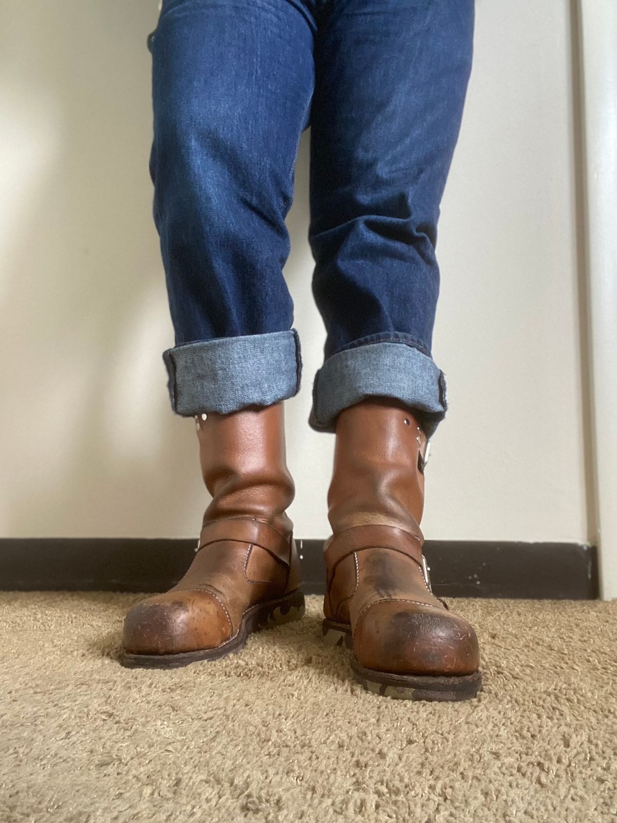 Photo by thurmontleatherco on January 22, 2024 of the Thurmont Leather Company Munson Engineer in Unknown Natural Veg Tan.