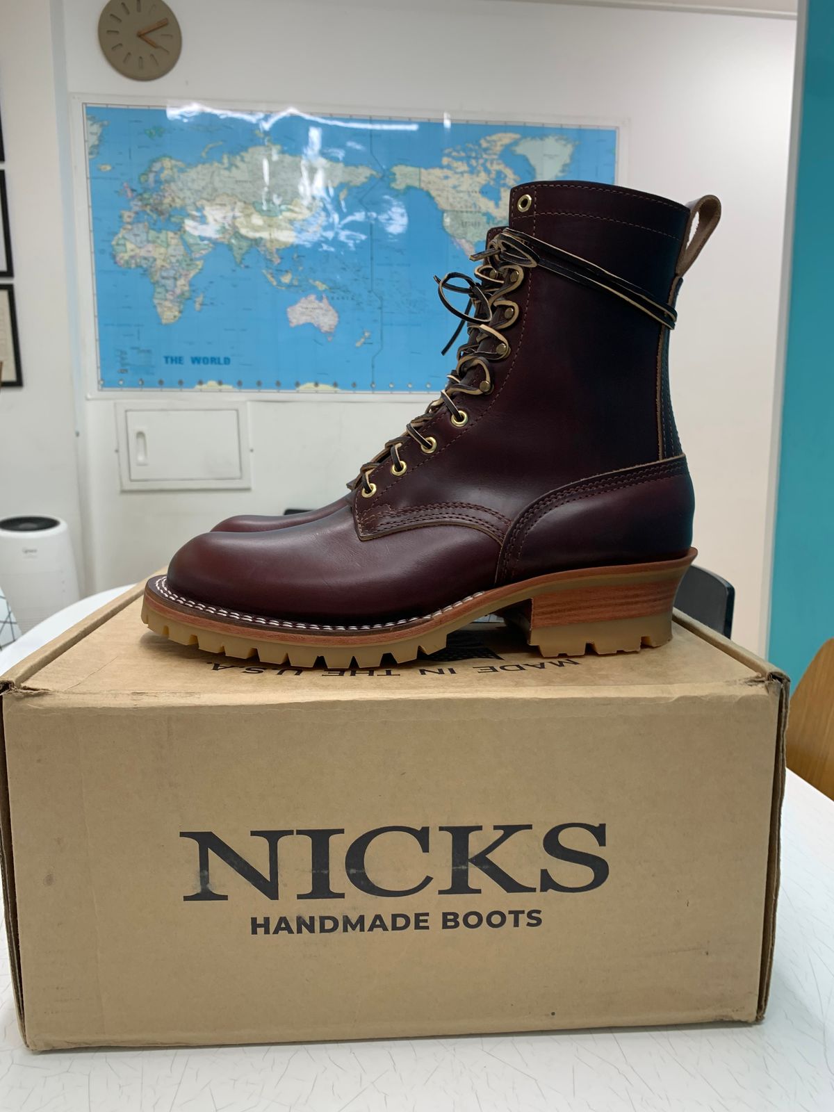 Photo by eggieman on October 1, 2025 of the Nicks MTO in Horween Color 8 Chromexcel.